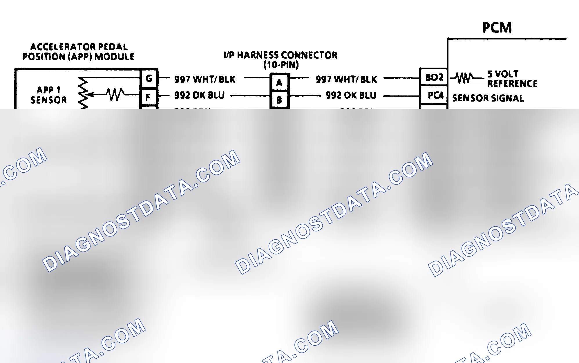 Scheme 185: DTC 21 Schematic ("C" & "K" Series) Accelerator Pedal Position No. 1 Circuit High