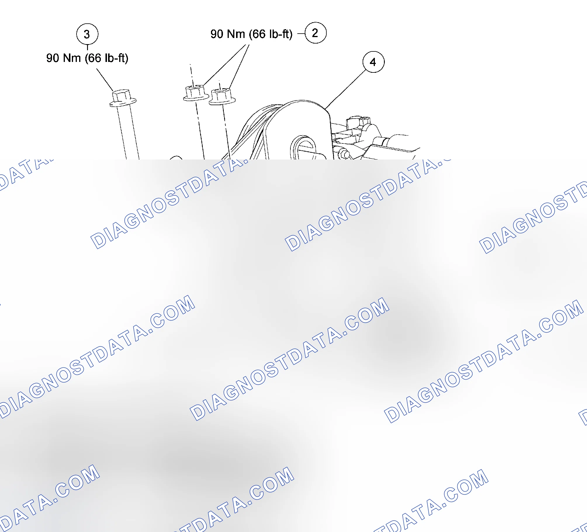Scheme 98: Transaxle Support Insulator - Lower, Rear, 2.3L
