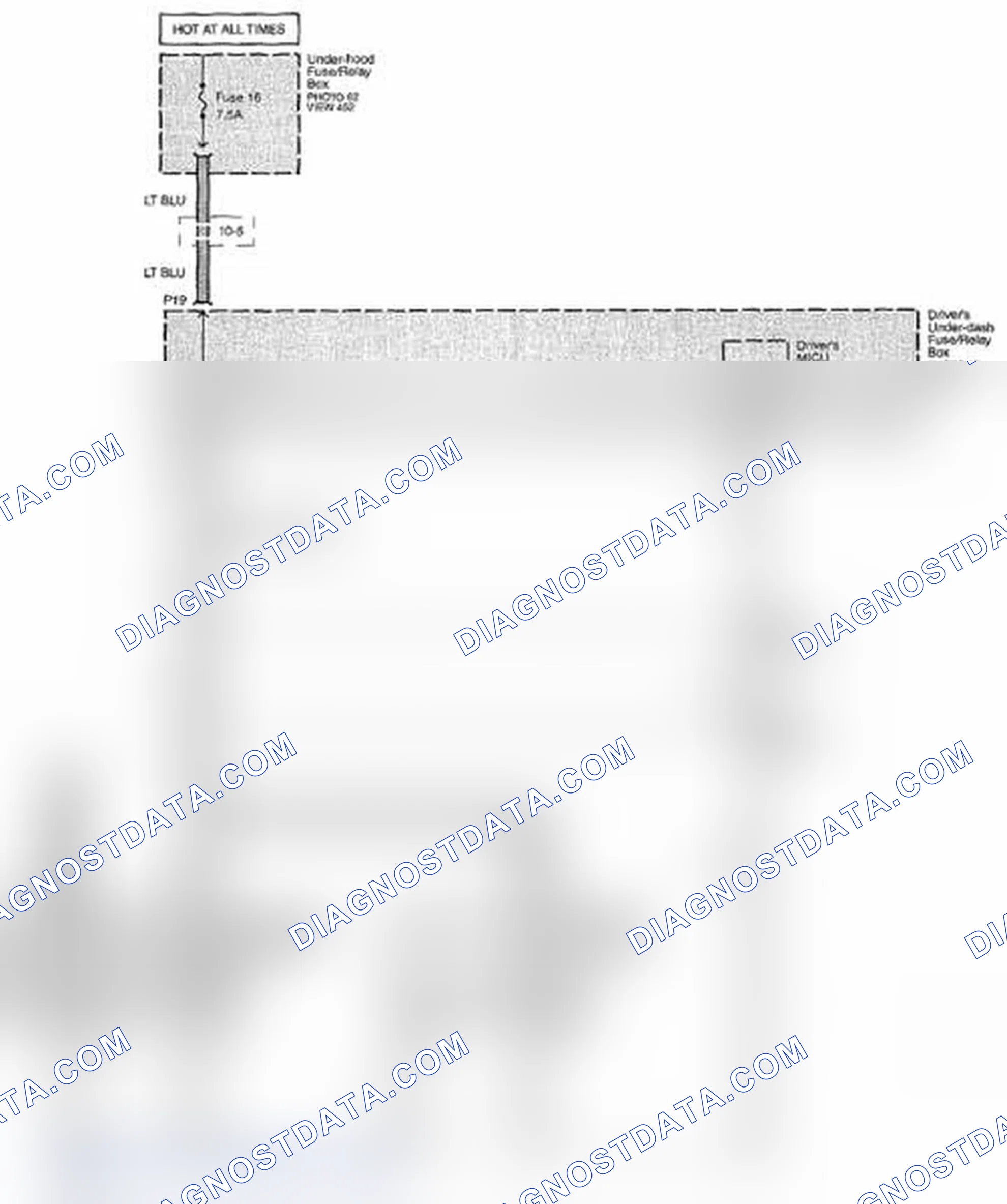 Scheme 245: Tailgate Light Circuit Diagram (Page 114-3)