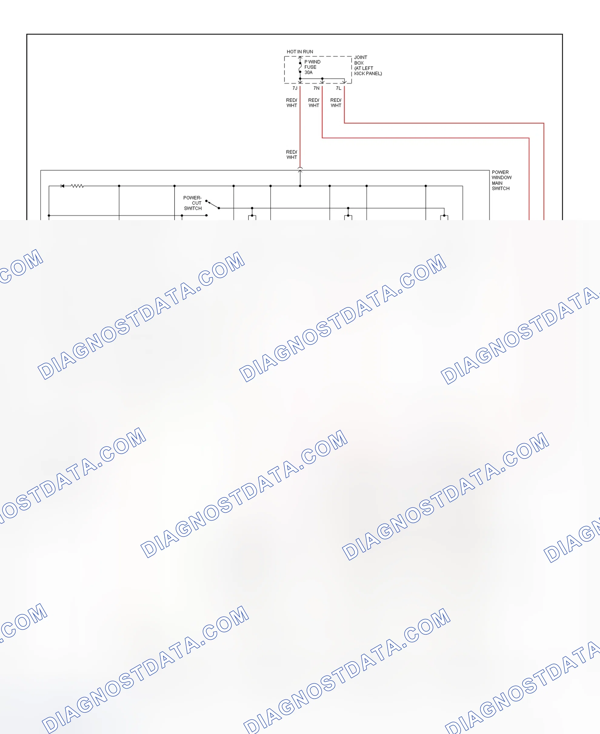 Scheme 5: Power Window System Wiring Diagram (MPV)