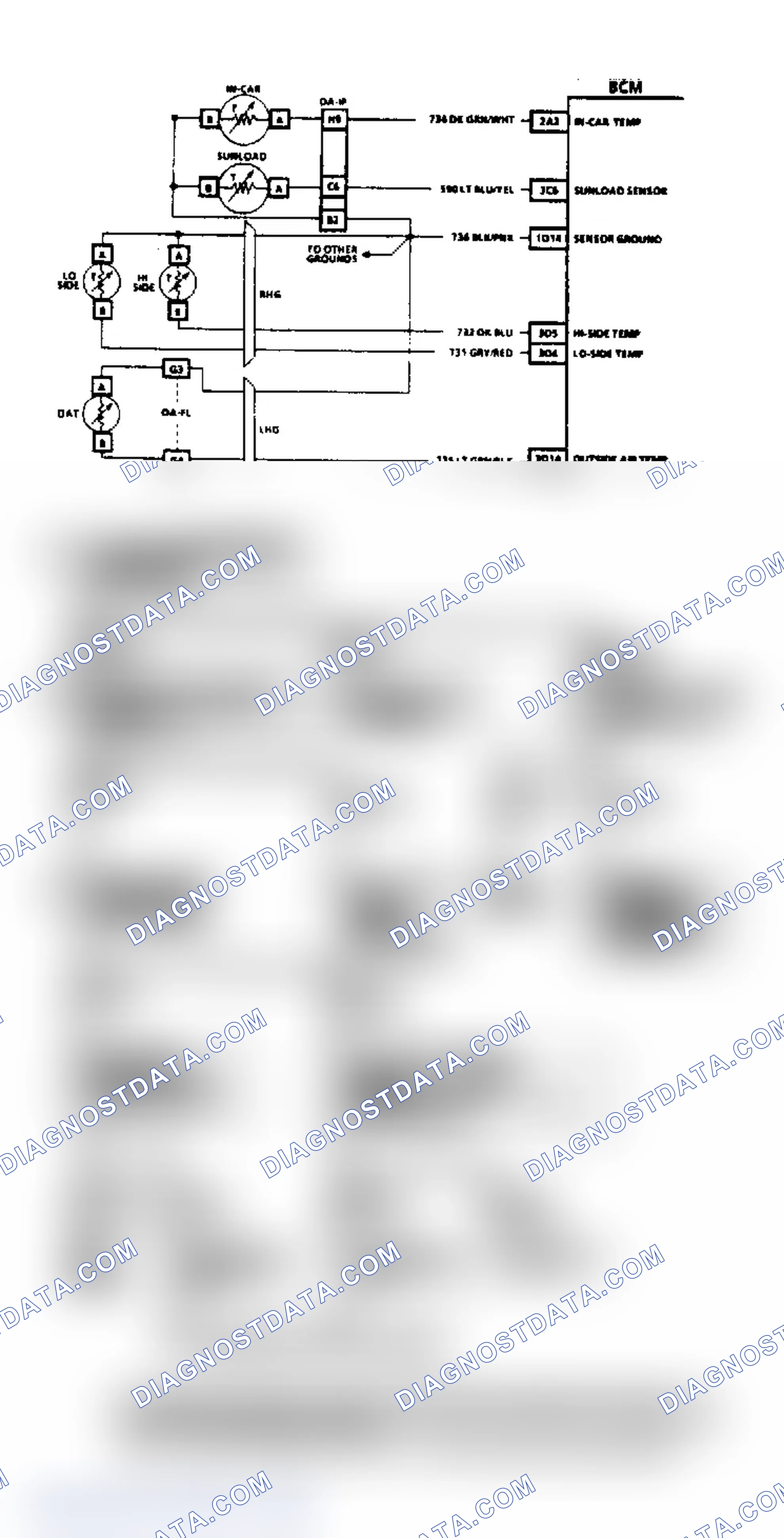 Scheme 3: Code B110, Outside Temperature Sensor Circuit