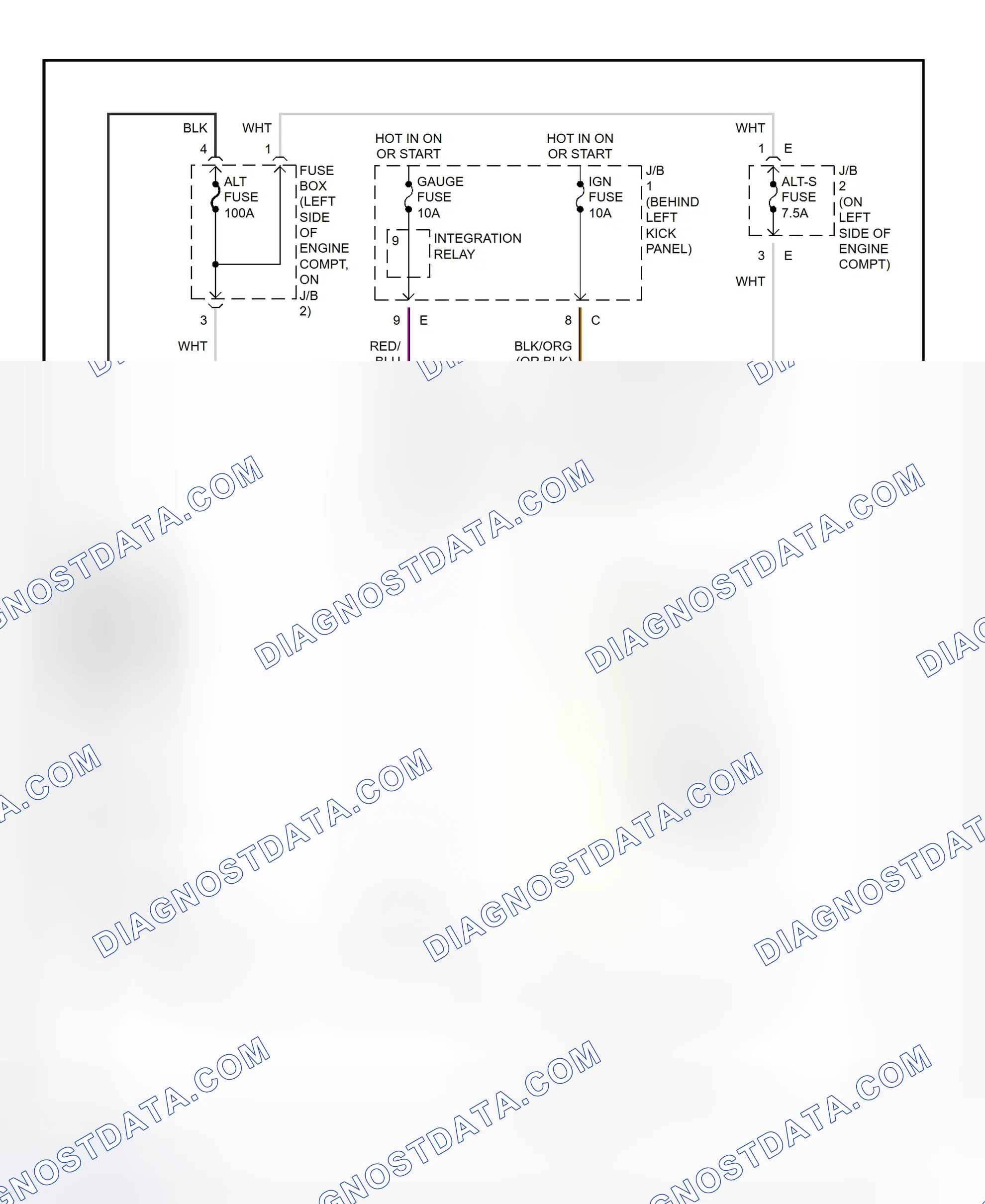Scheme 1: Charging System Wiring Diagram