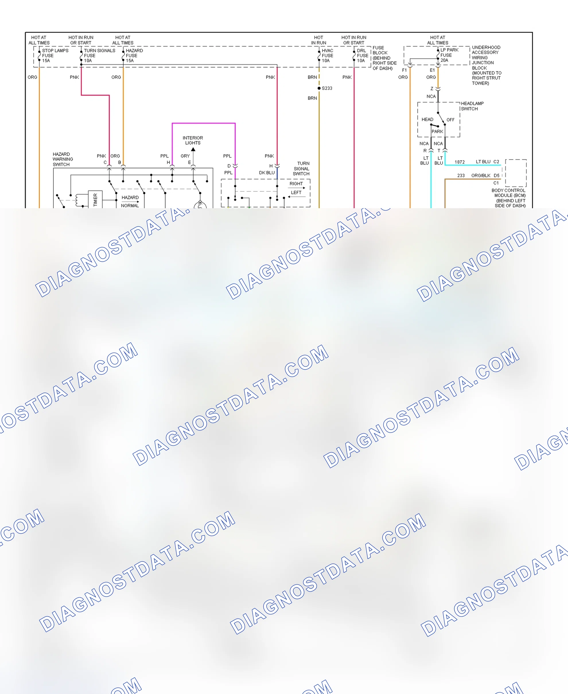 Scheme 26: Exterior Lights Wiring Diagram (Intrigue)