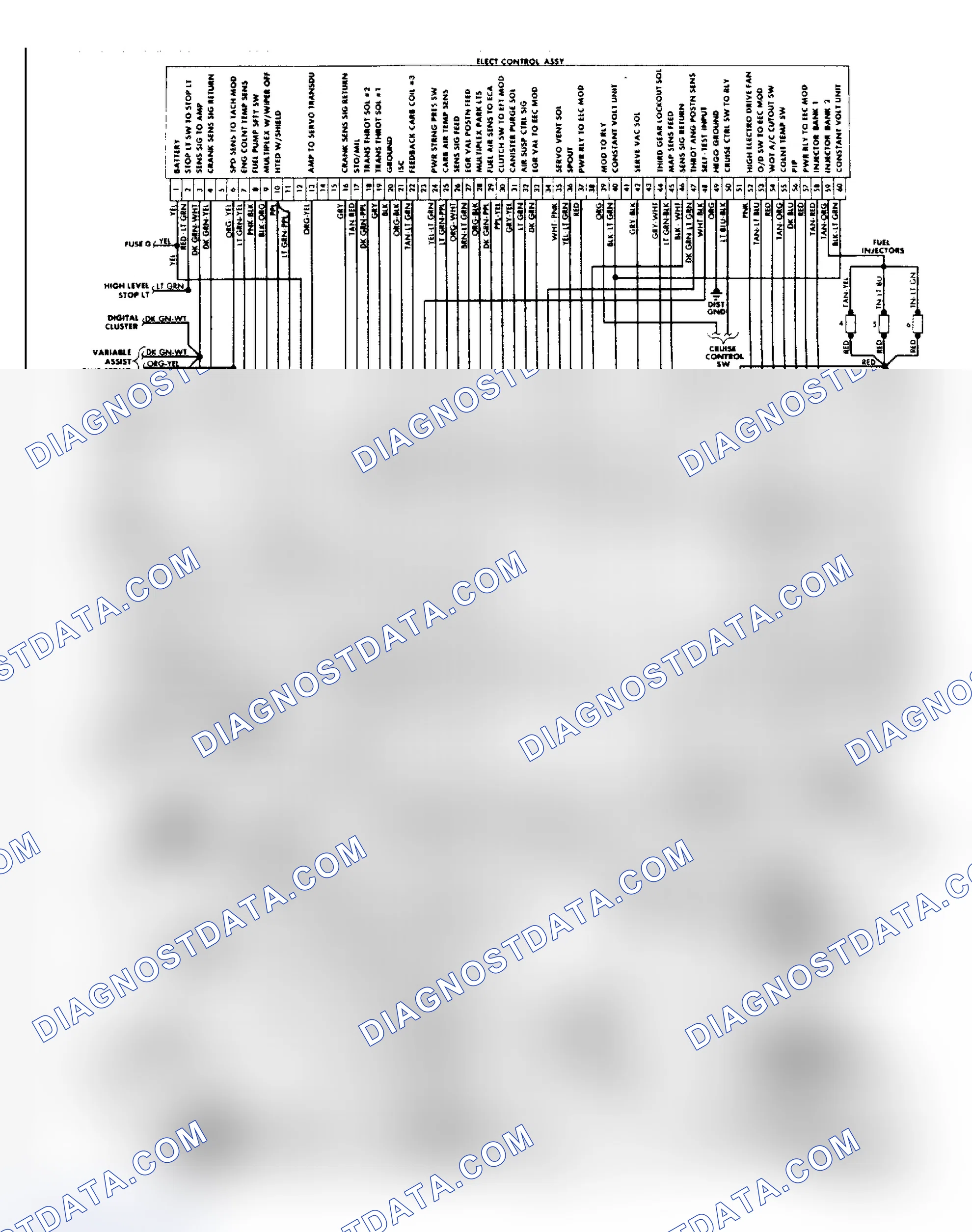 Scheme 71: 3.8L SEFI EEC-IV Wiring Diagram (Continental)