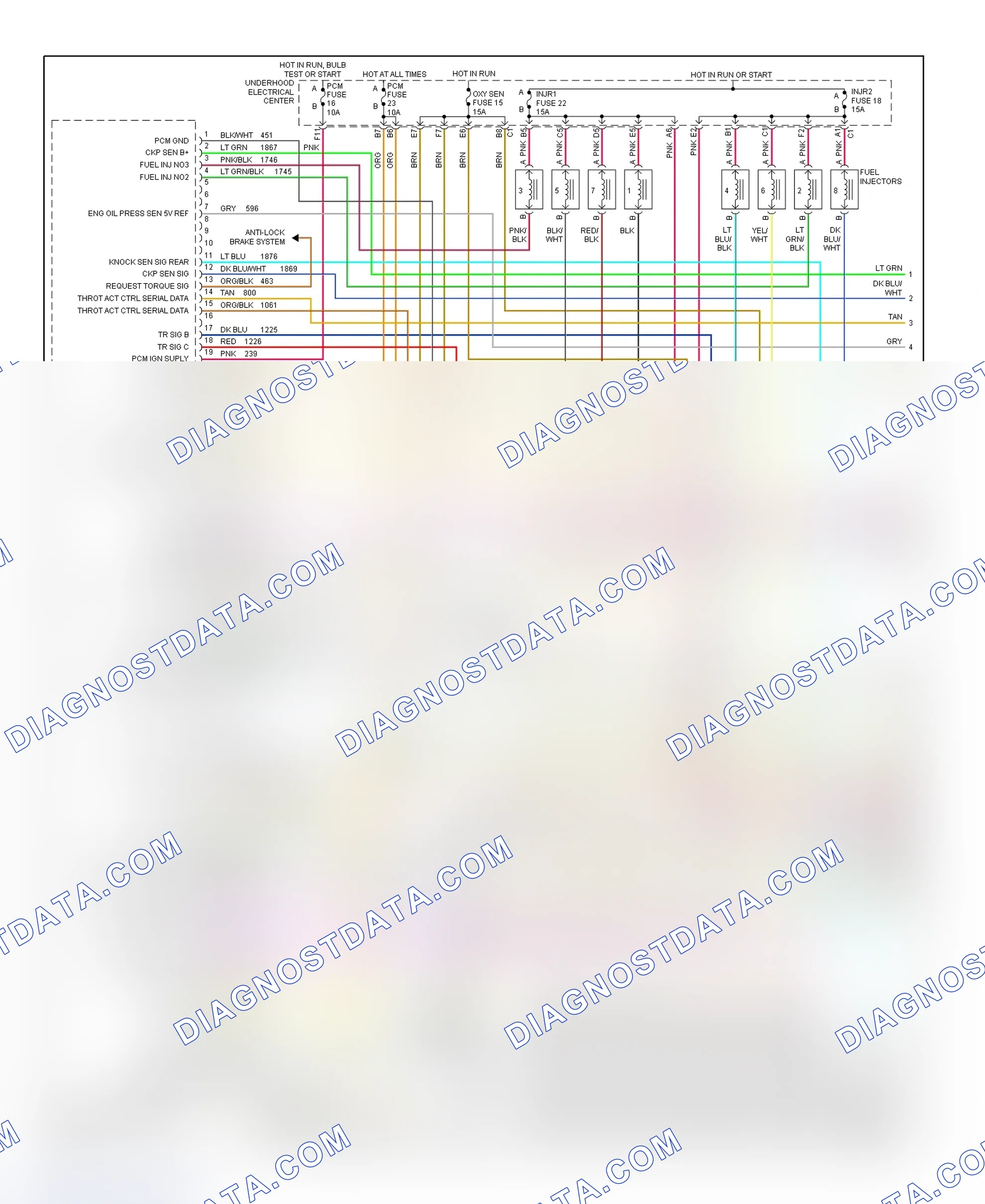 Scheme 64: PCM Wiring Diagram (Corvette - 5.7L - 1 Of 4)