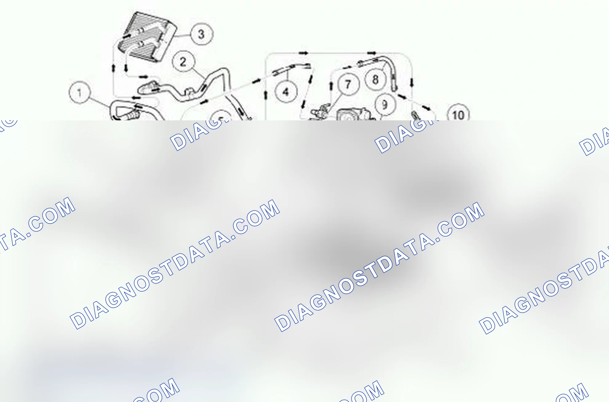 Scheme 2: Coolant Flow Diagram, 4.6L (2V) without Auxiliary Heat
