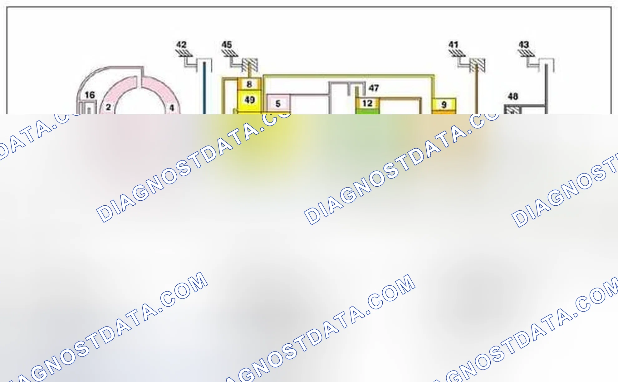 Scheme 255: Power flow in reverse gear, program selection "C", function - GF27.10-P-3025SX