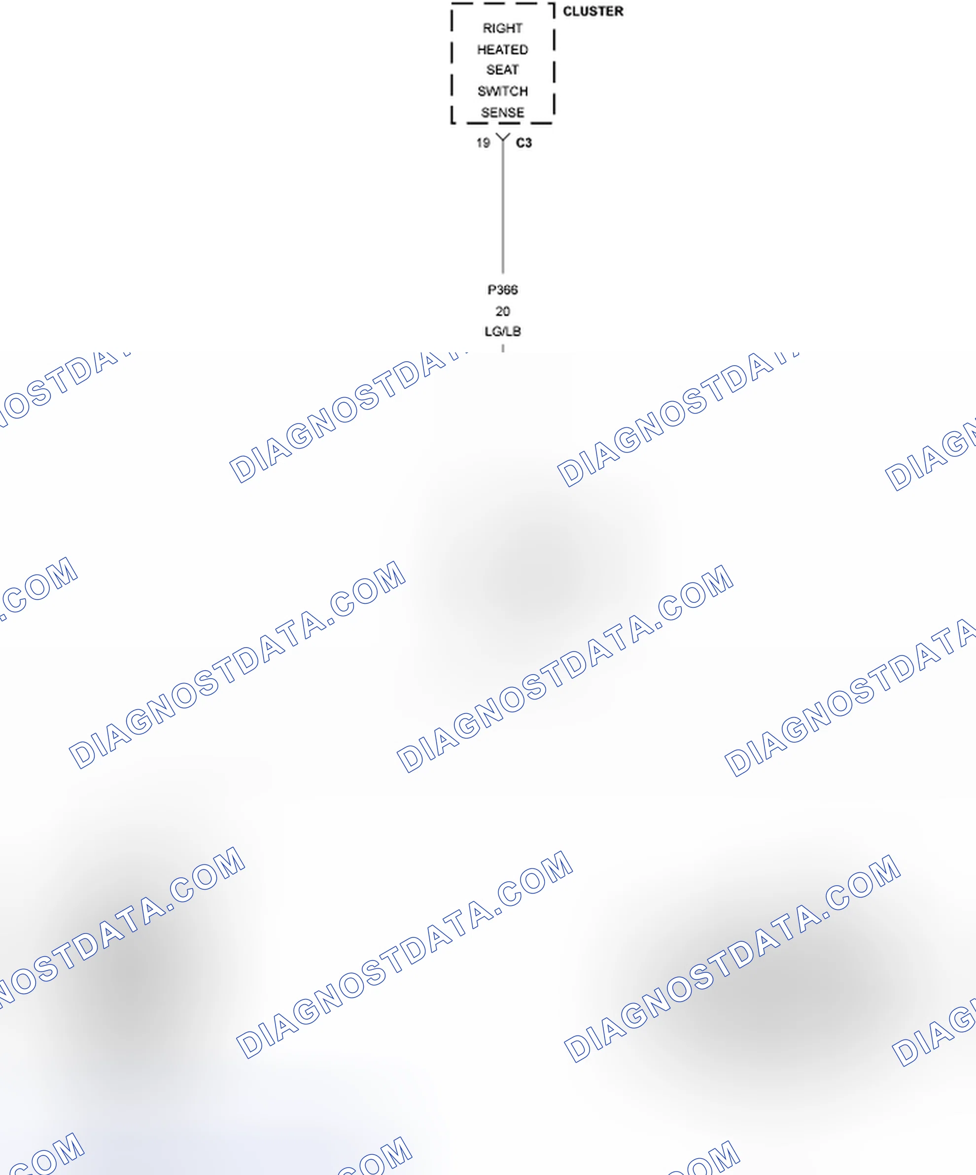 Scheme 154: B1087-RIGHT HEATED SEAT SWITCH INPUT CIRCUIT/PERFORMANCE