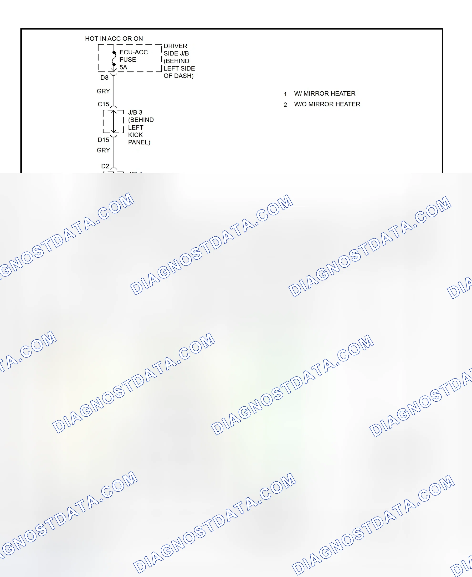 Scheme 27: Power Mirror System Wiring Diagram (Avalon)