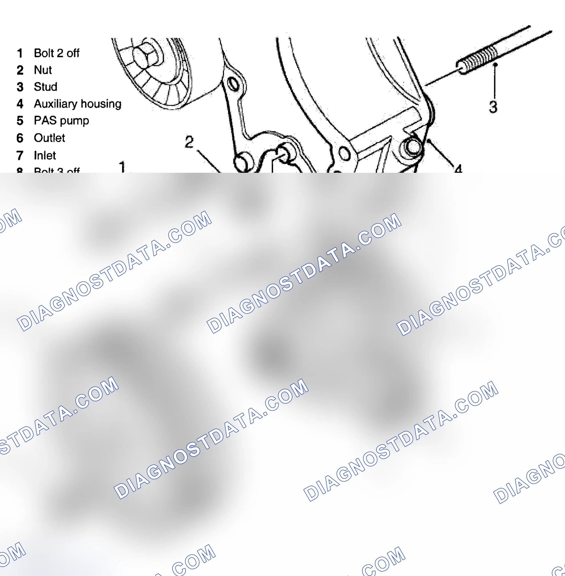 Scheme 8: Power Assisted Steering (PAS) Pump - V8