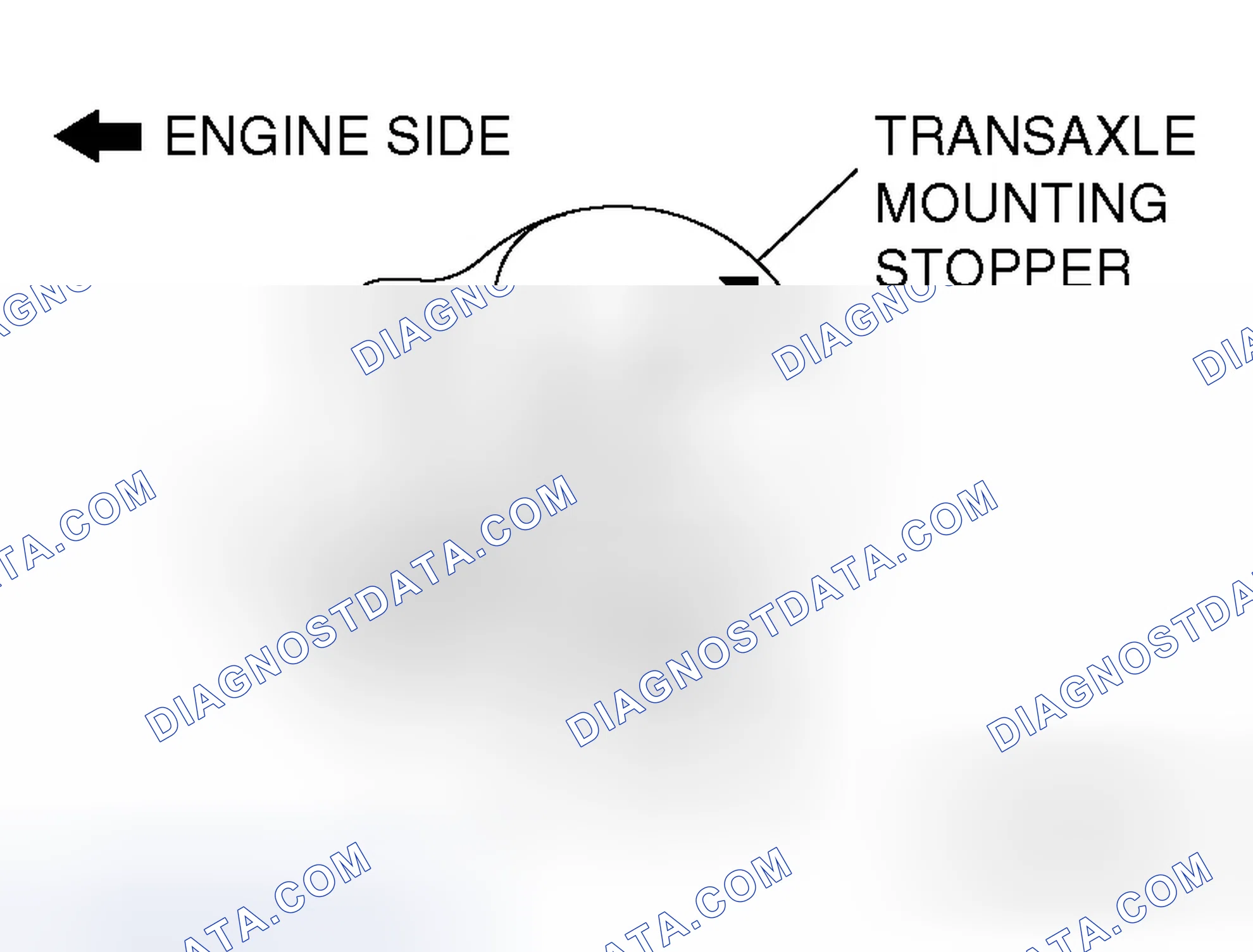 Scheme 665: >> A << TRANSAXLE MOUNTING STOPPER INSTALLATION