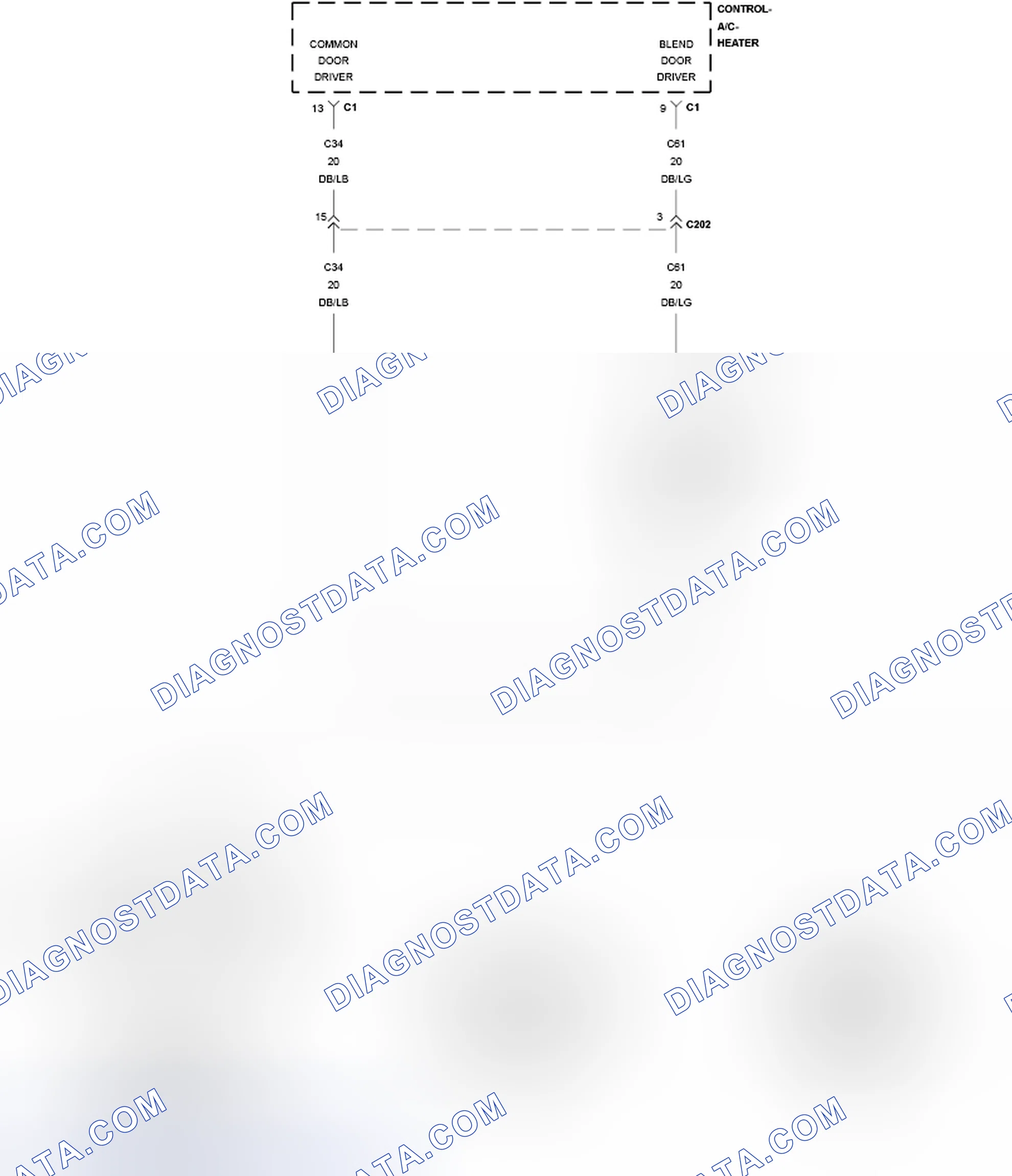 Scheme 35: B104F-BLEND DOOR CONTROL CIRCUIT OPEN
