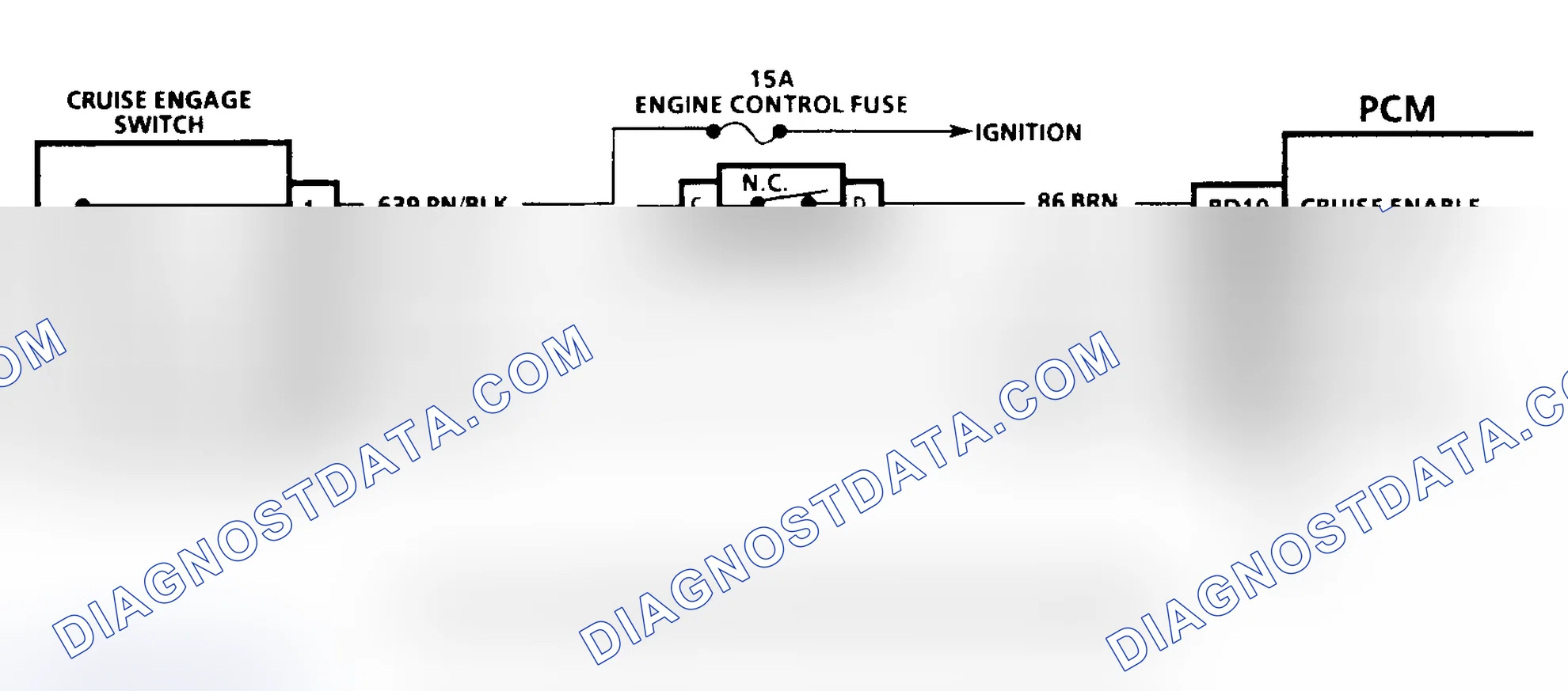 Scheme 335: CODE 67, Schematic, Cruise Engage Switches (3.8L)