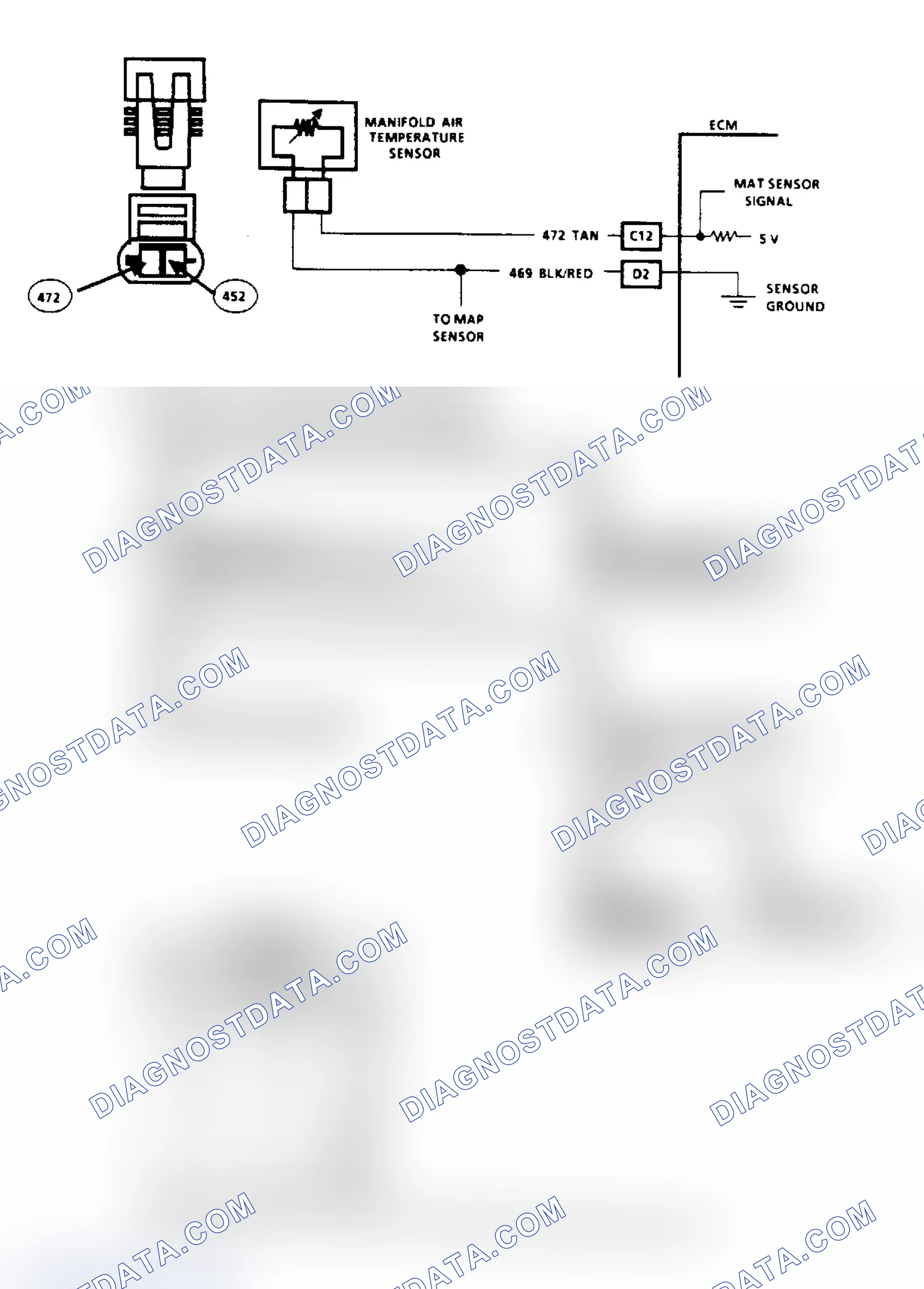 Scheme 78: Code 23, MAT Sensor Voltage High (2.5L) Flow Chart & Schematic