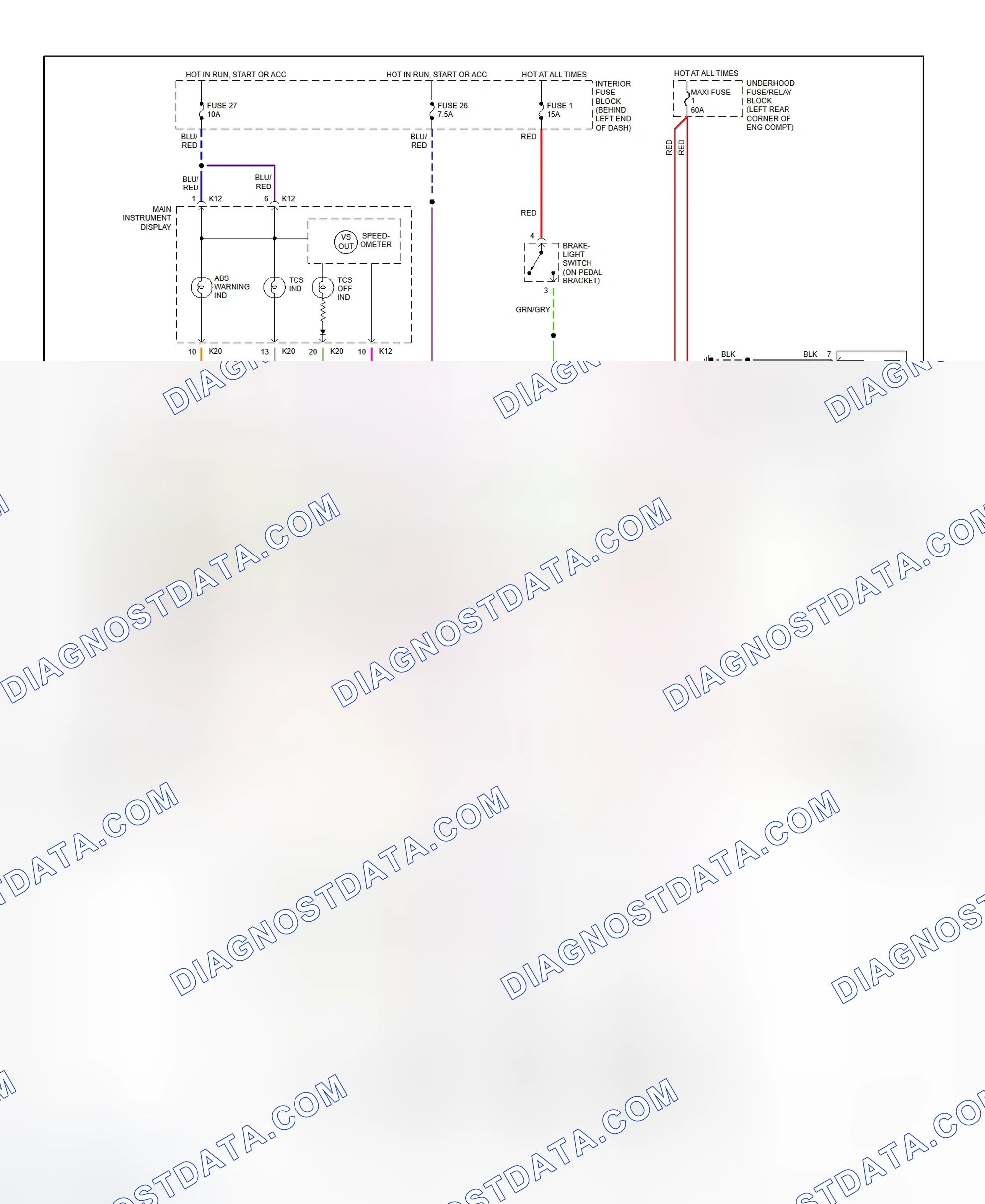 Fig. 15: Anti-Lock Brake System With Traction Control Wiring Diagram (1999 9-5)
