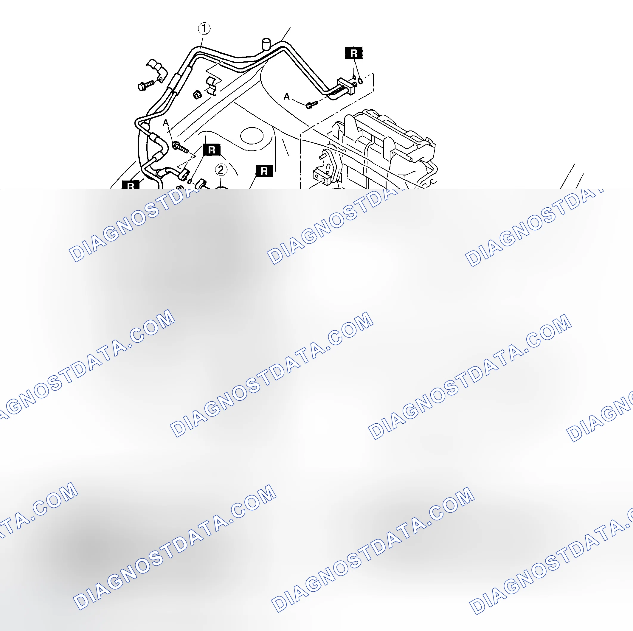 Scheme 82: REFRIGERANT LINES REMOVAL/INSTALLATION