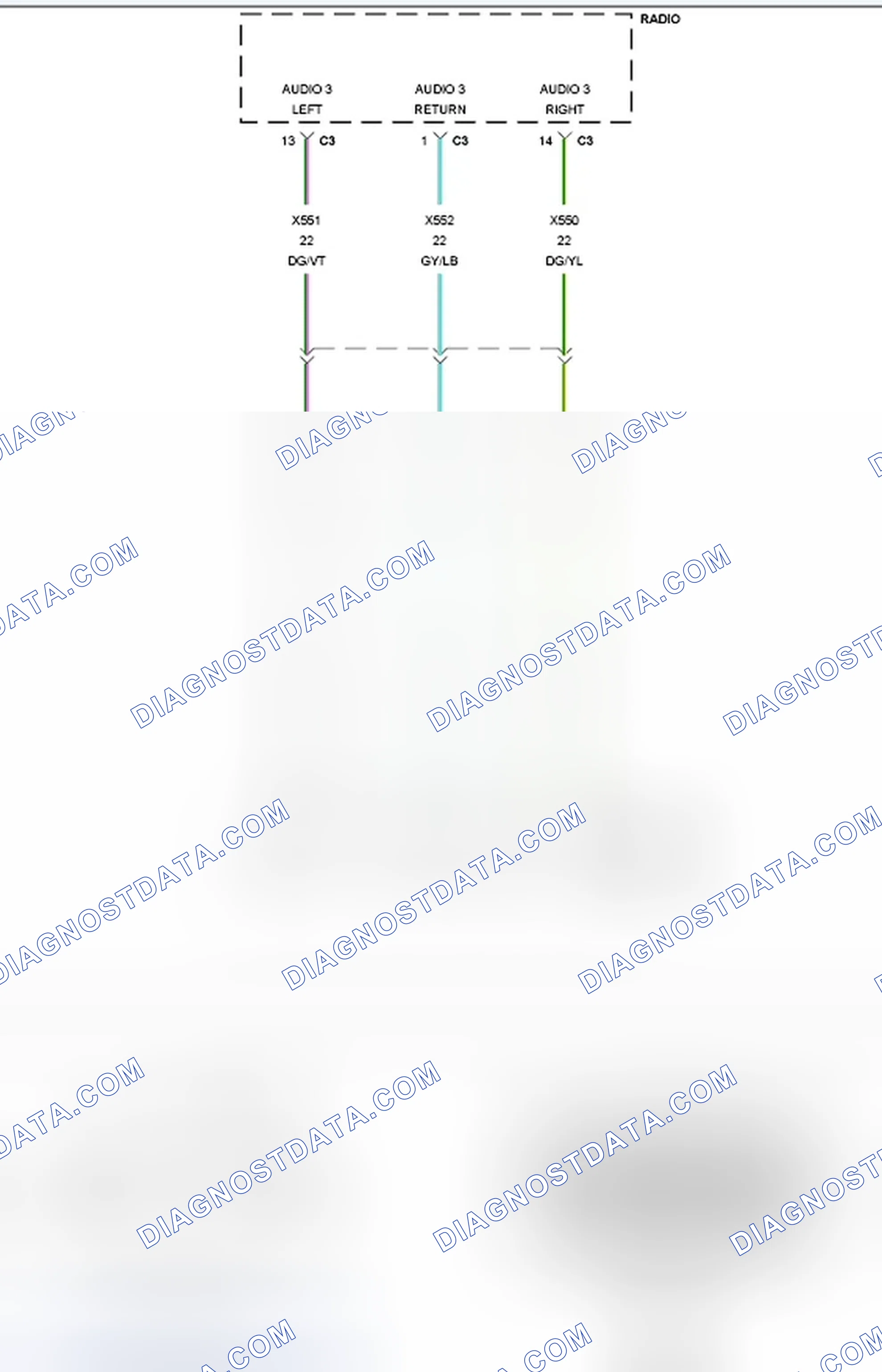 Scheme 493: B14E7-CHANNEL 3 AUDIO LEFT CONTINUITY