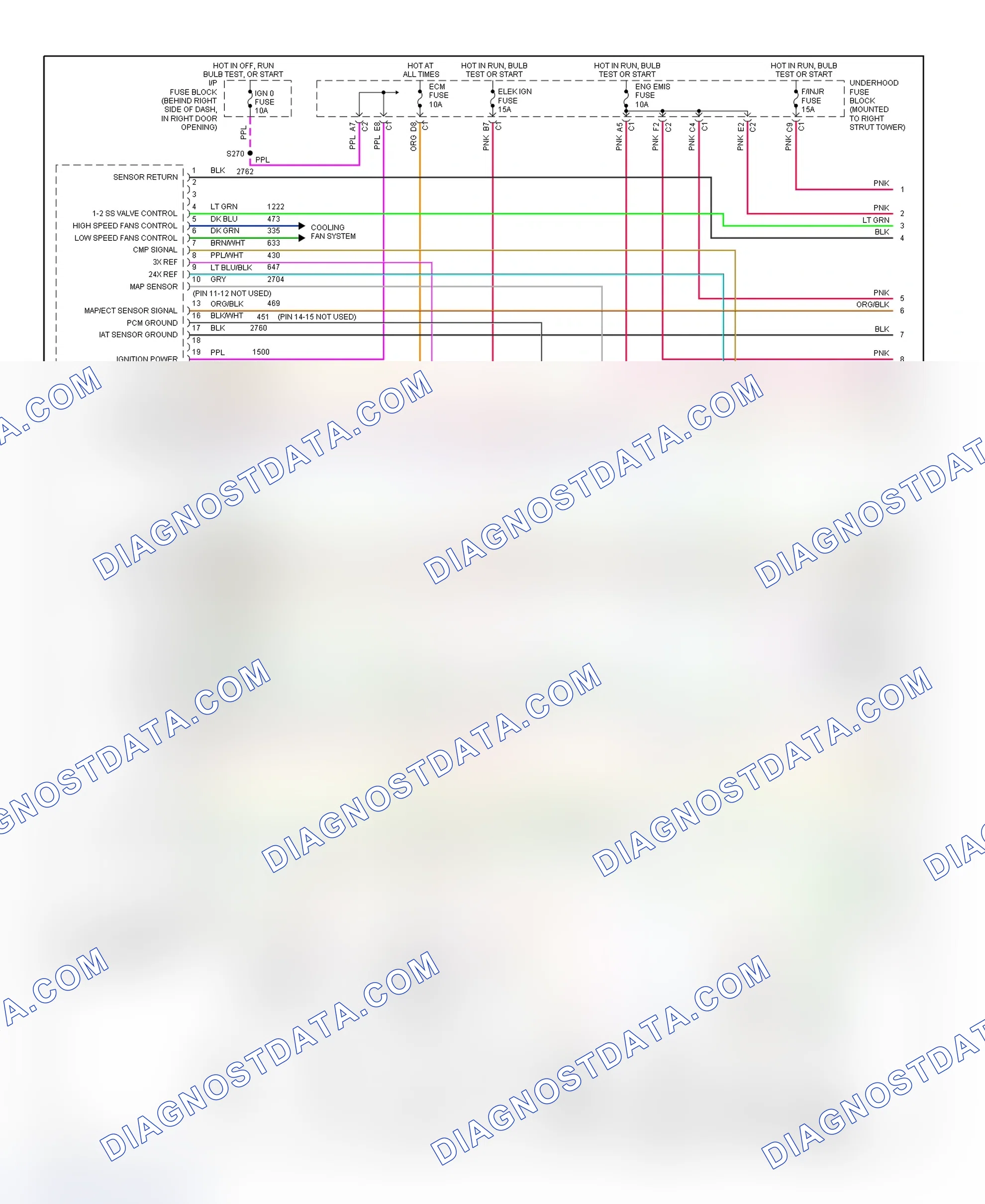 Scheme 46: PCM Wiring Diagram (Century - 3.1L - 1 Of 4)