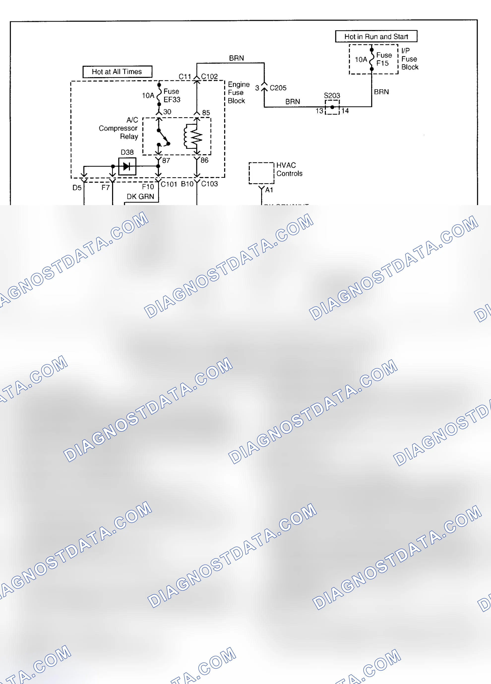 Scheme 261: DTC P1546: A/C CLUTCH OUTPUT CIRCUIT FAULT