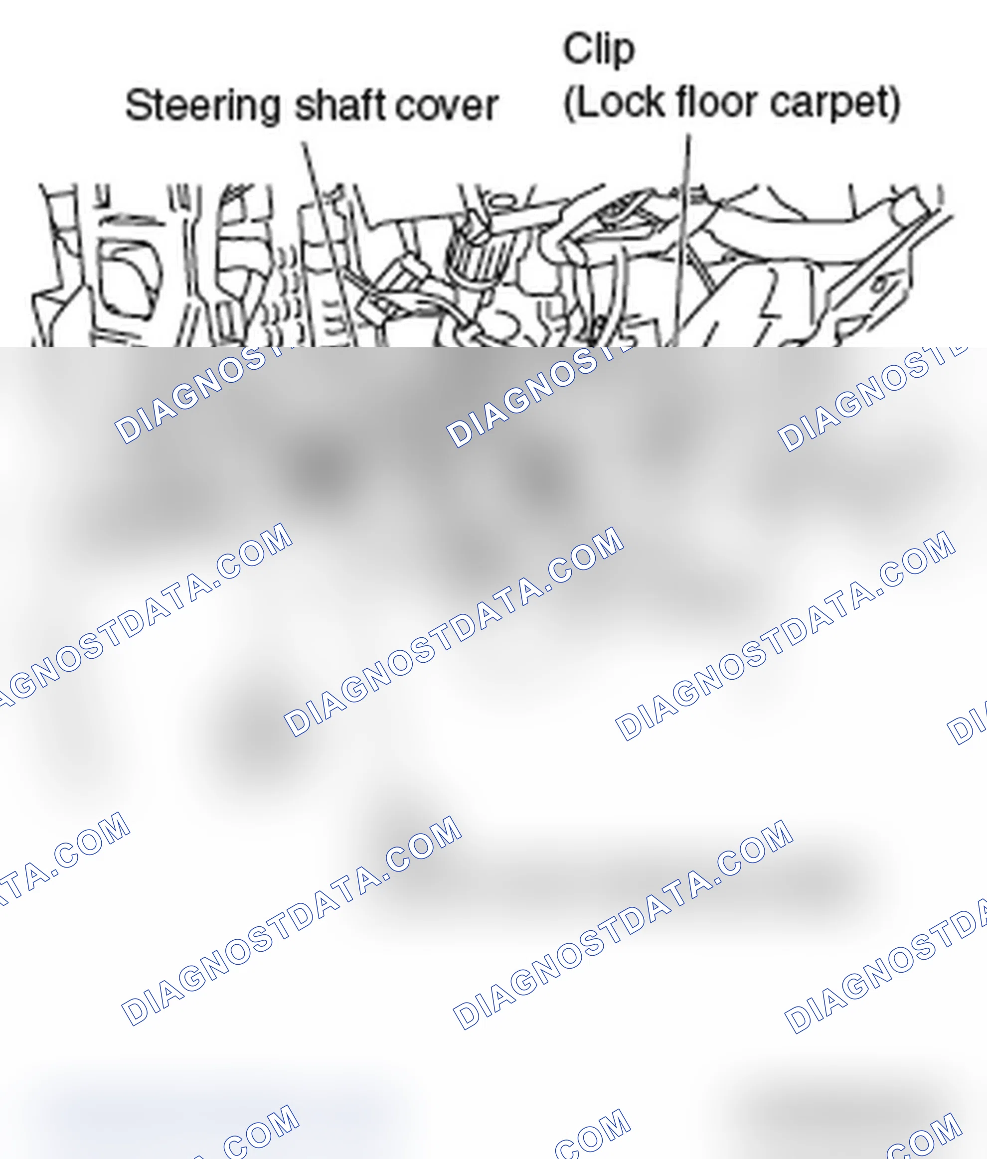 Scheme 52: << B >> STEERING SHAFT COVER REMOVAL