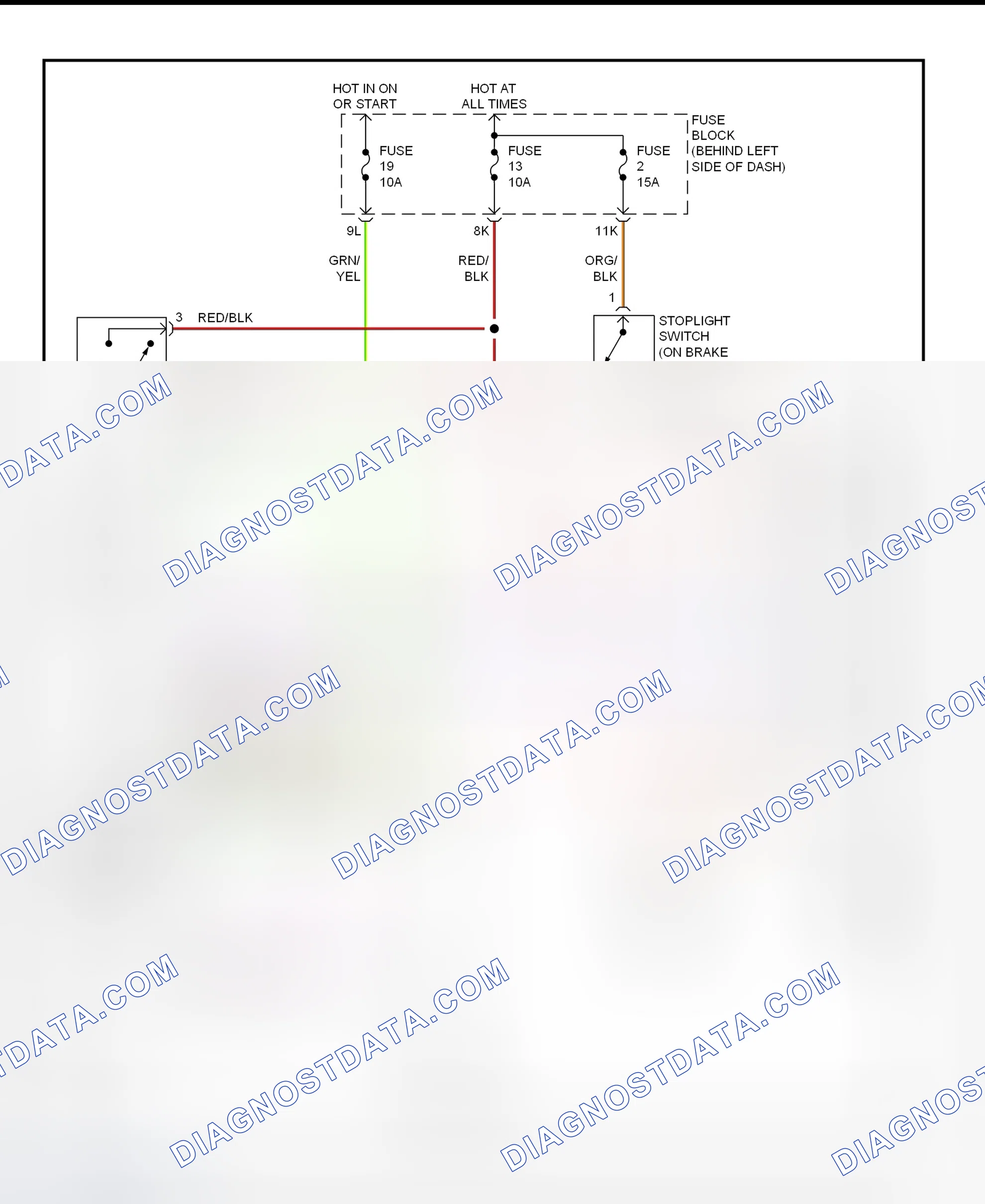 Fig. 19: Shift Interlock System Wiring Diagram (2002 Nissan Maxima)