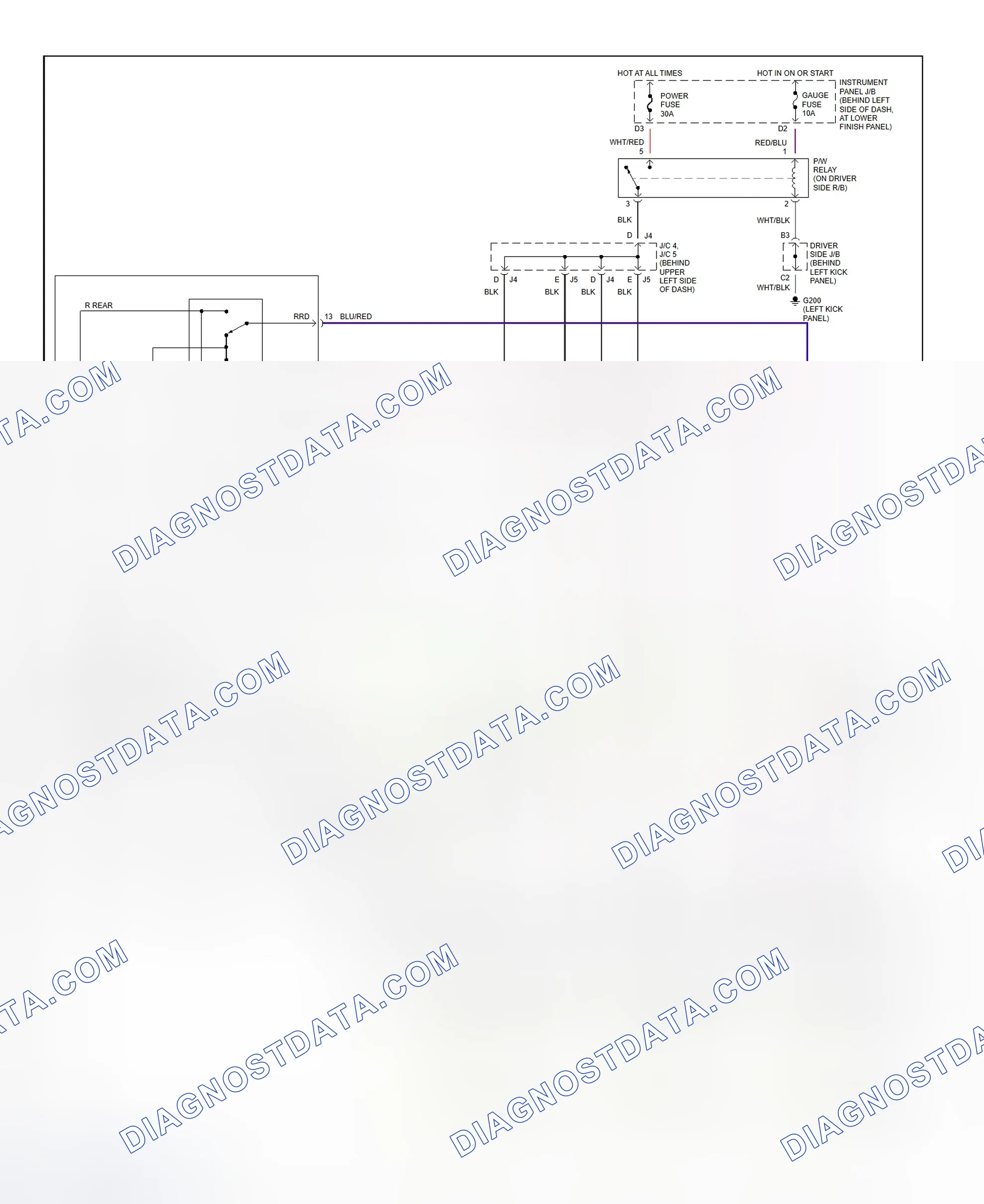 Scheme 24: Power Window System Wiring Diagram (Corolla)