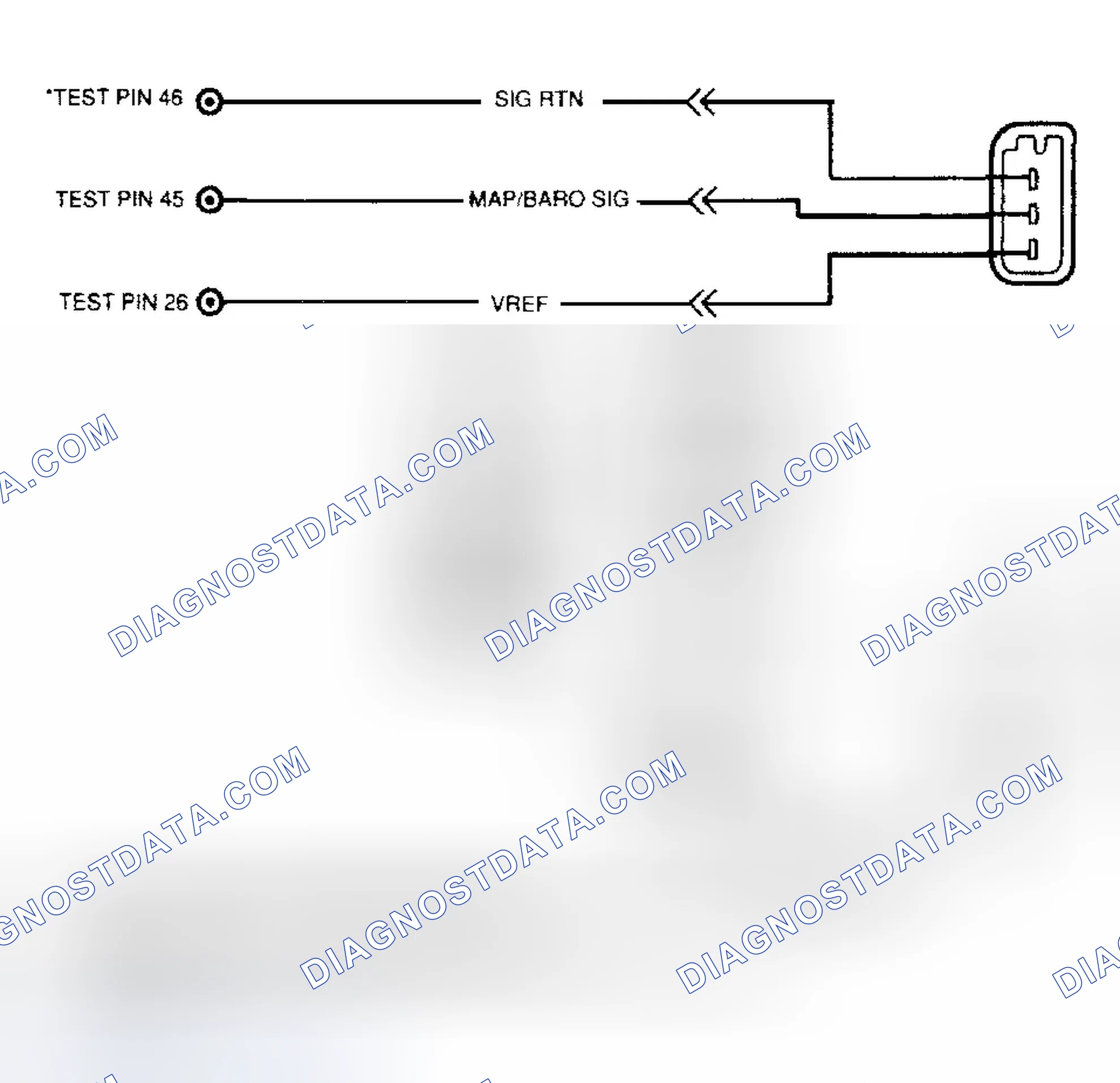 Scheme 76: MAP/BARO Sensor Circuits, Terminals & Tester Hookup