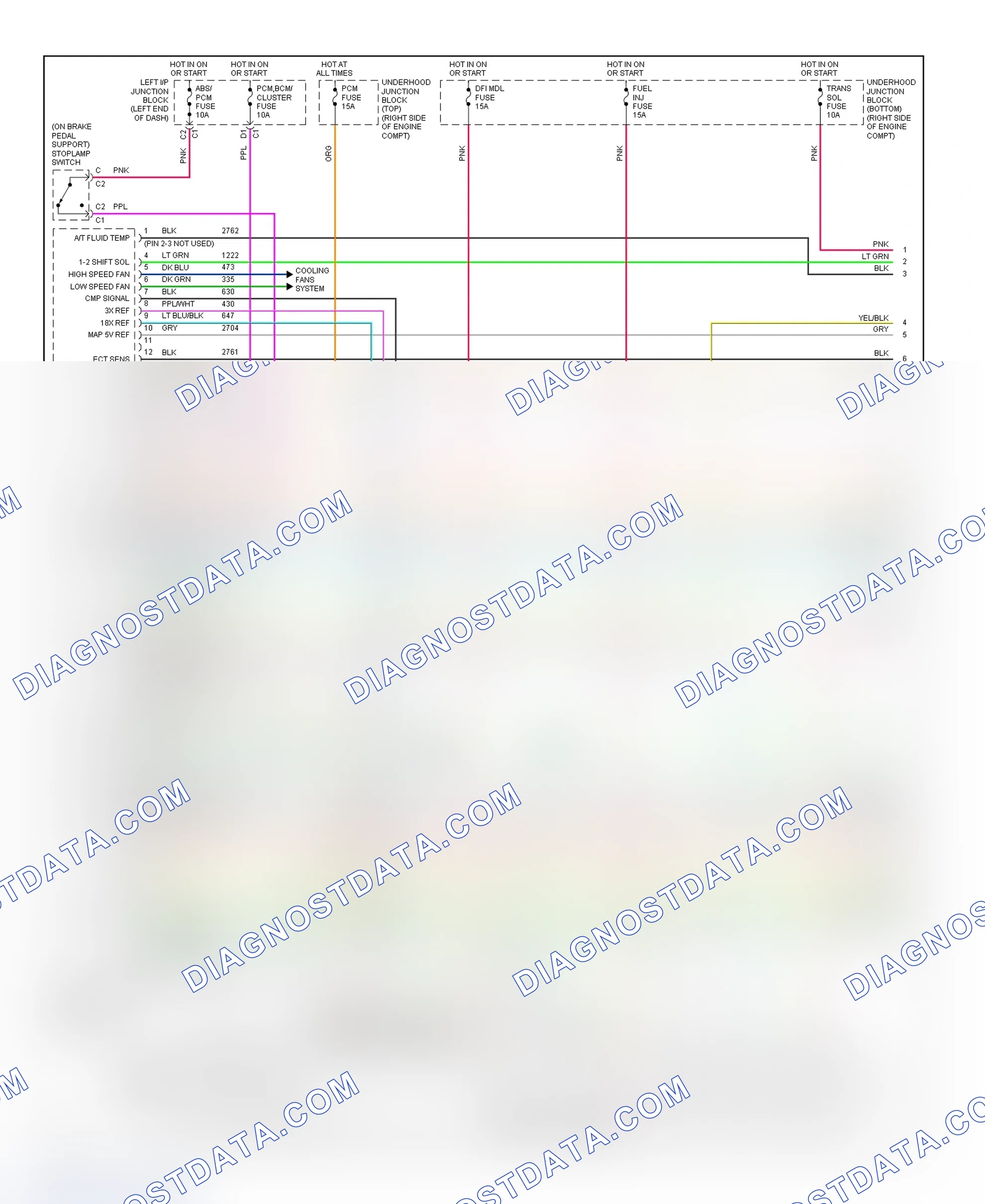 Scheme 117: PCM Wiring Diagram (Impala & Monte Carlo - 3.8L - 1 Of 4)