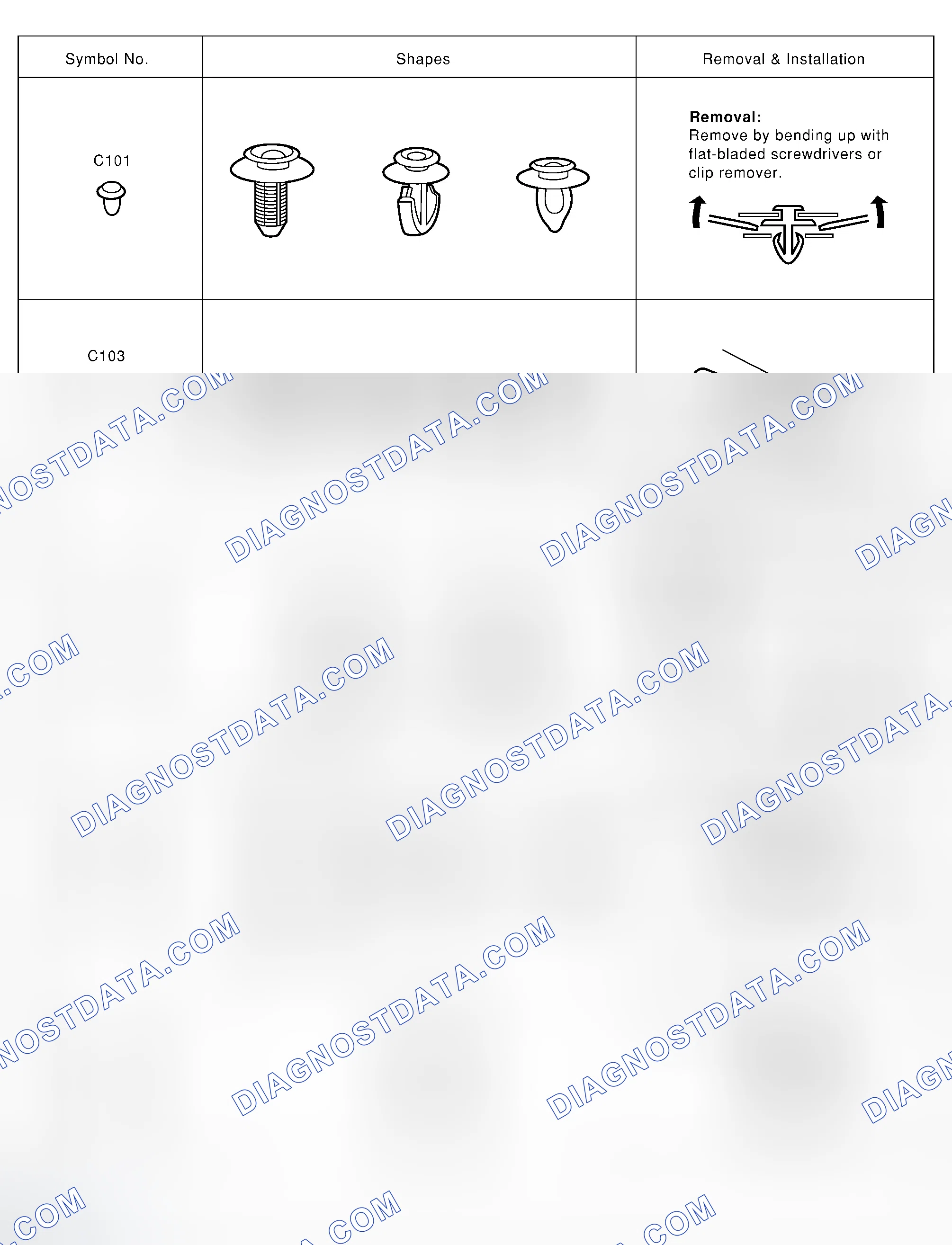 Scheme 30: Clip and Fastener