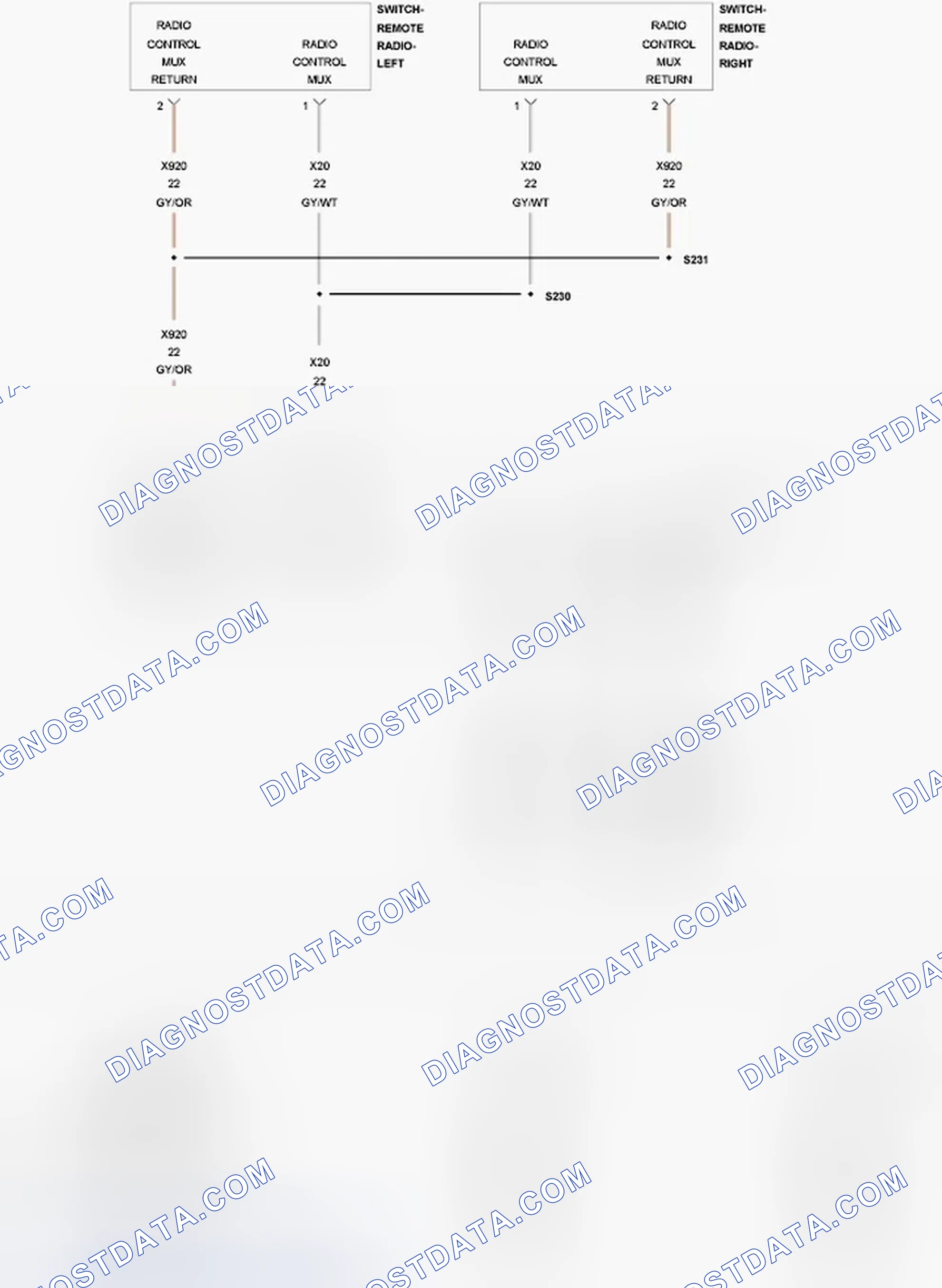 Scheme 3: B1427-REMOTE RADIO SWITCH INPUT CIRCUIT HIGH - WITHOUT EVIC