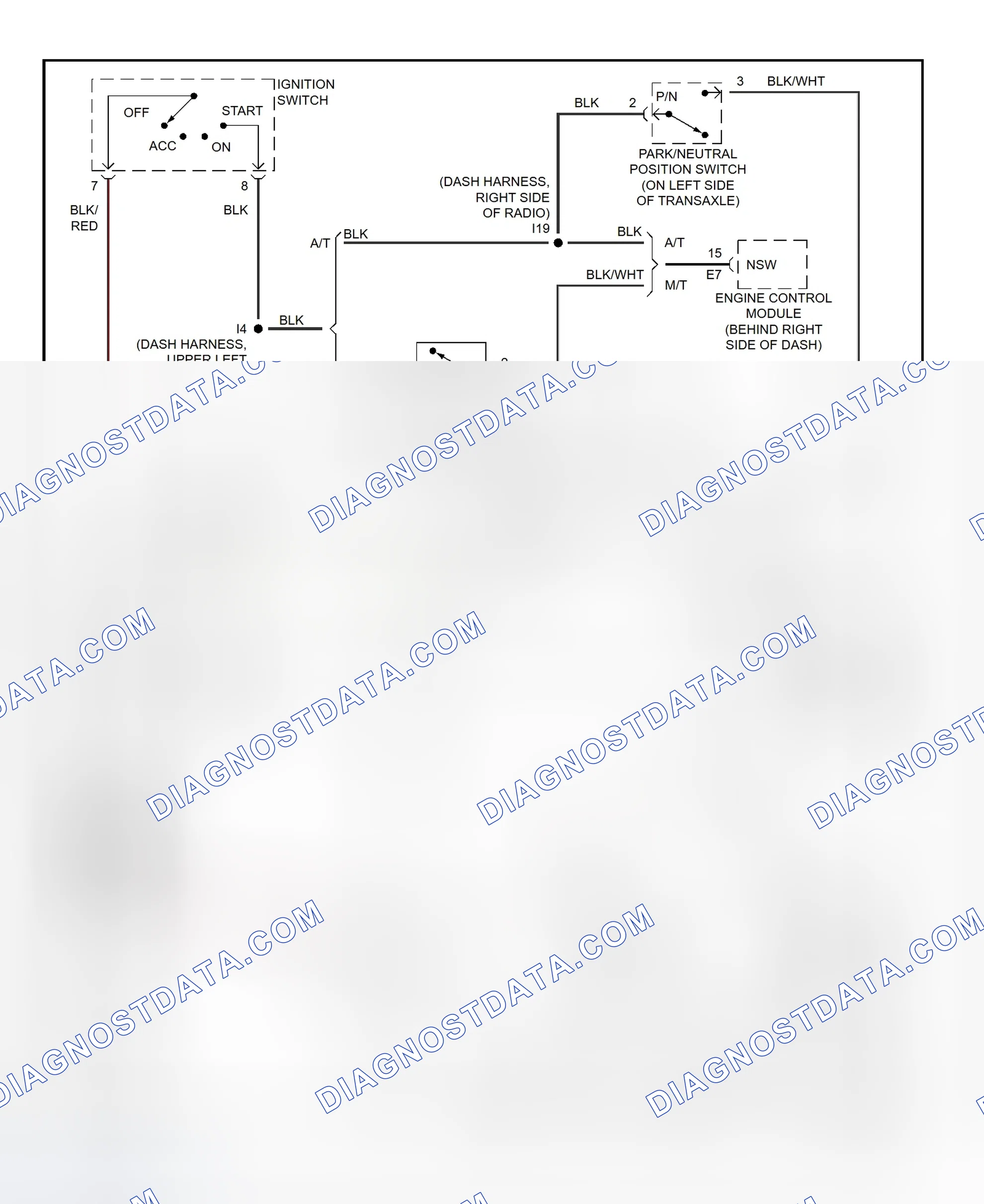 Fig. 35: Starting System Wiring Diagram (Tercel)