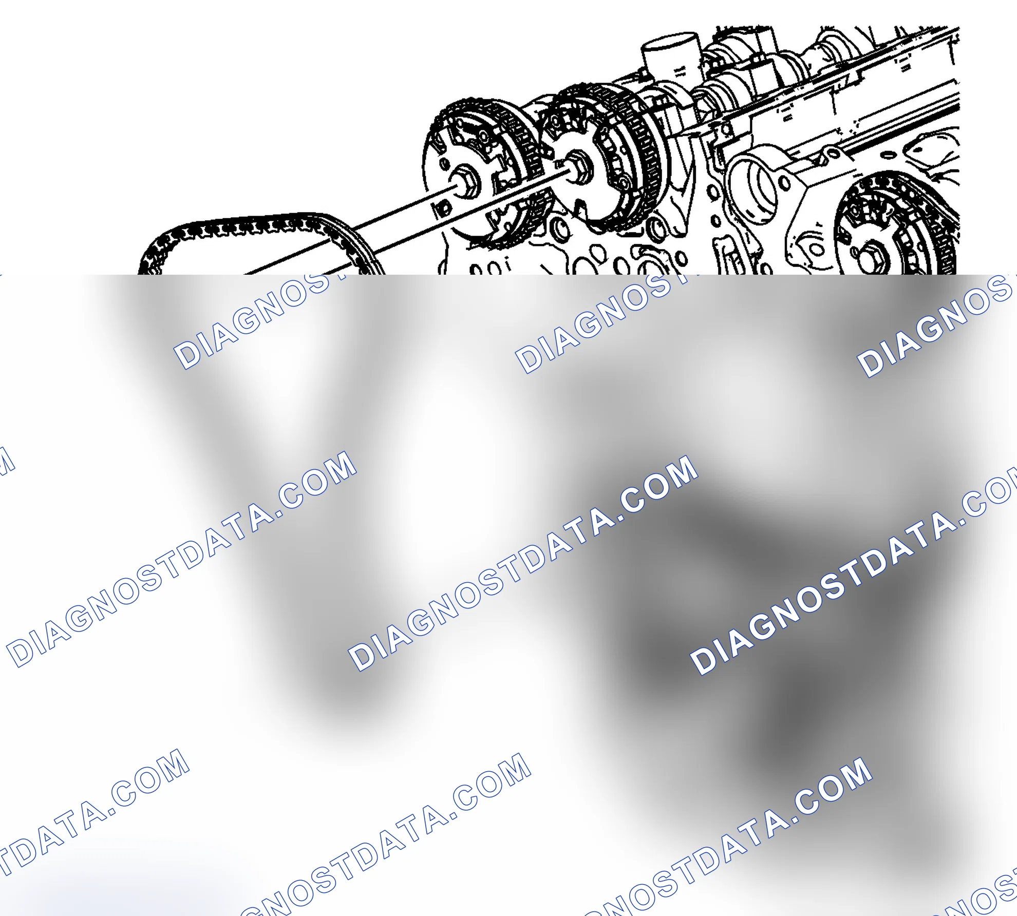 Scheme 106: Secondary Camshaft Intermediate Drive Chain Removal - Right Side