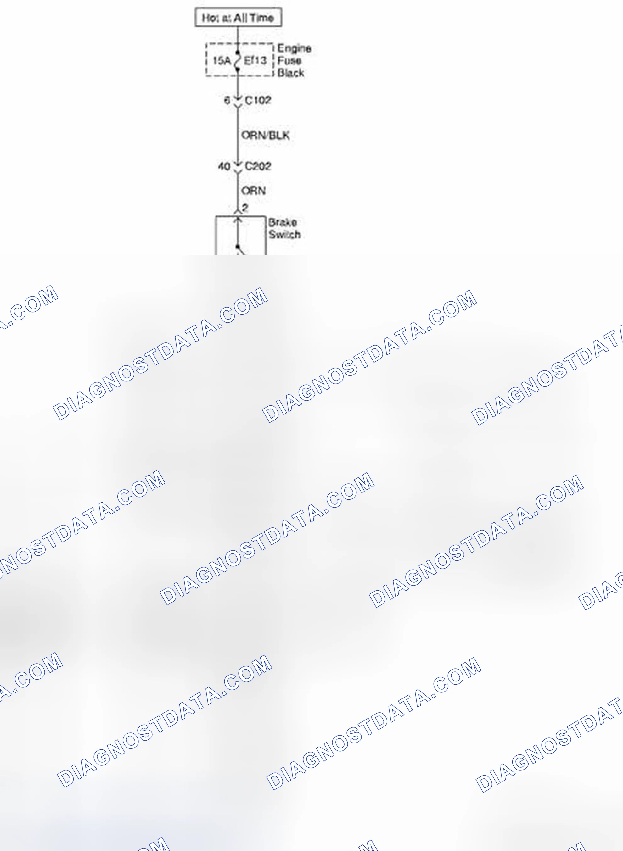 Scheme 14: Stoplamps Circuit Diagram (For STATION WAGON Model)