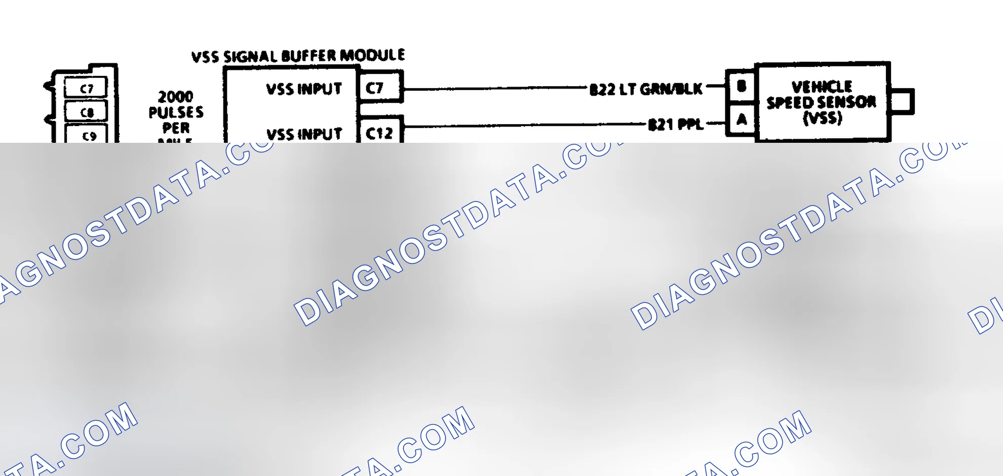 Scheme 102: Code 24, Schematic ("P" Series M/T) Vehicle Speed Sensor