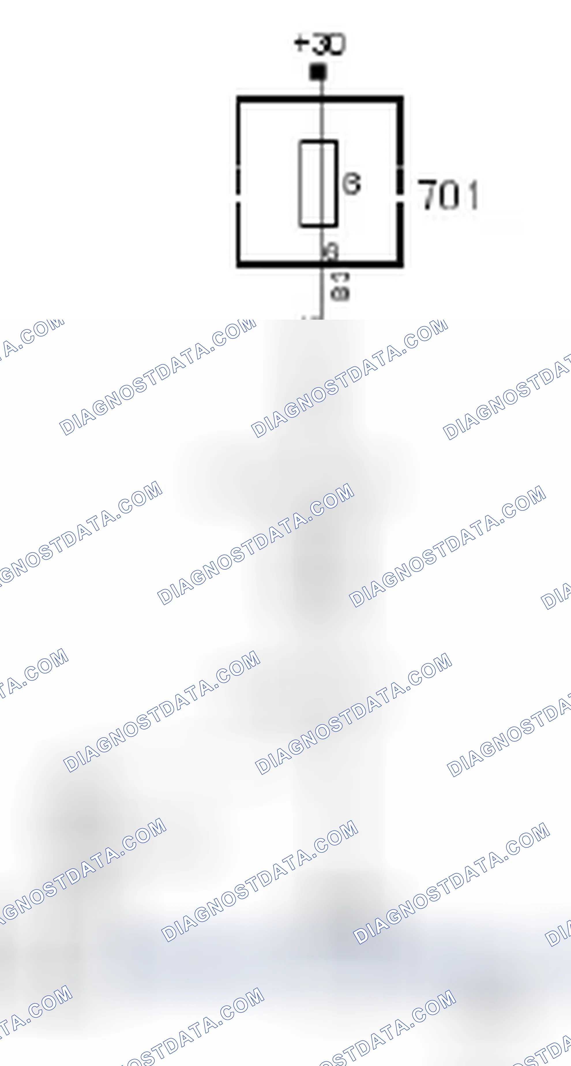 Scheme 404: Fuse 6, rear electrical center 701
