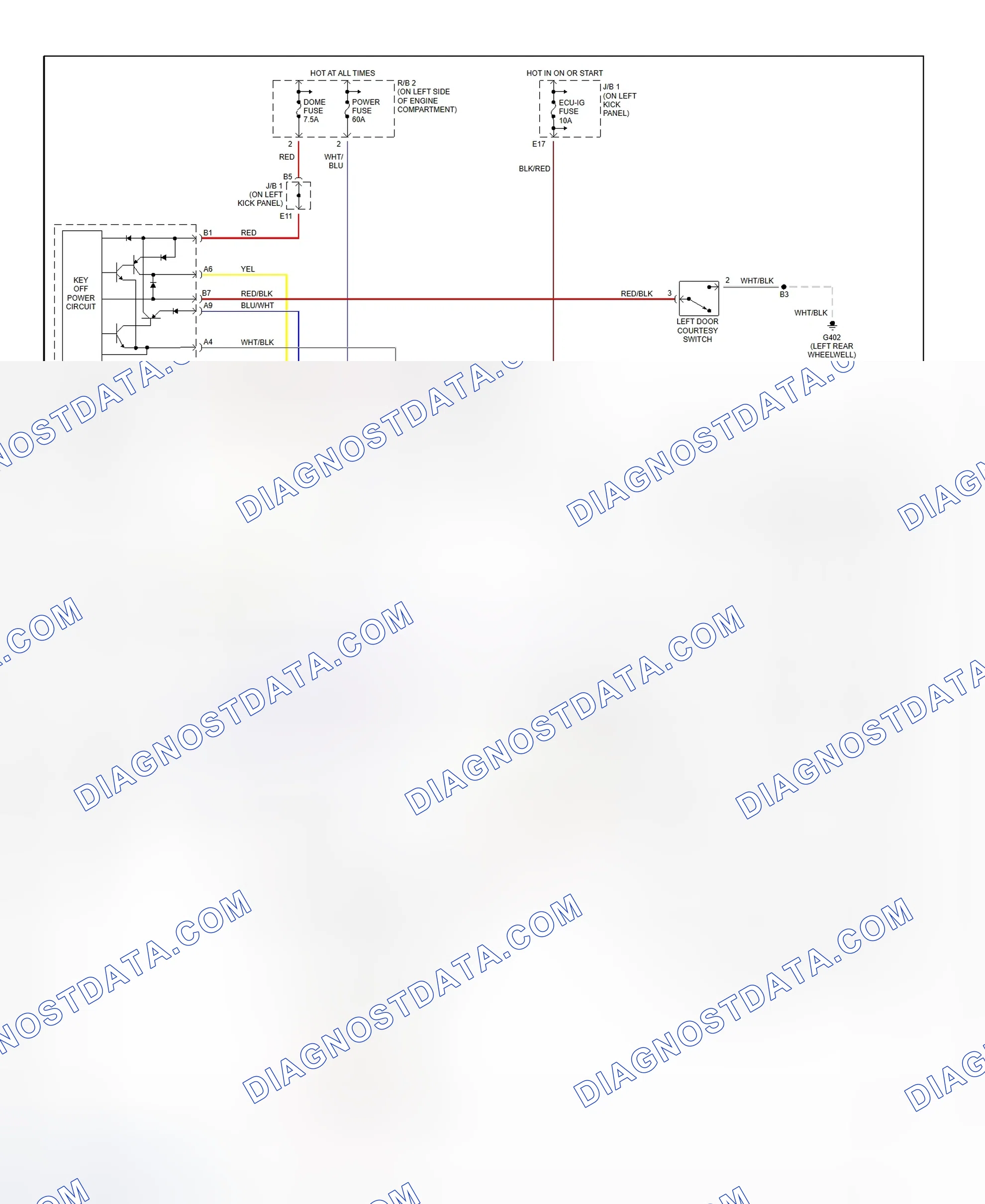 Scheme 10: Power Window System Wiring Diagram (Supra)