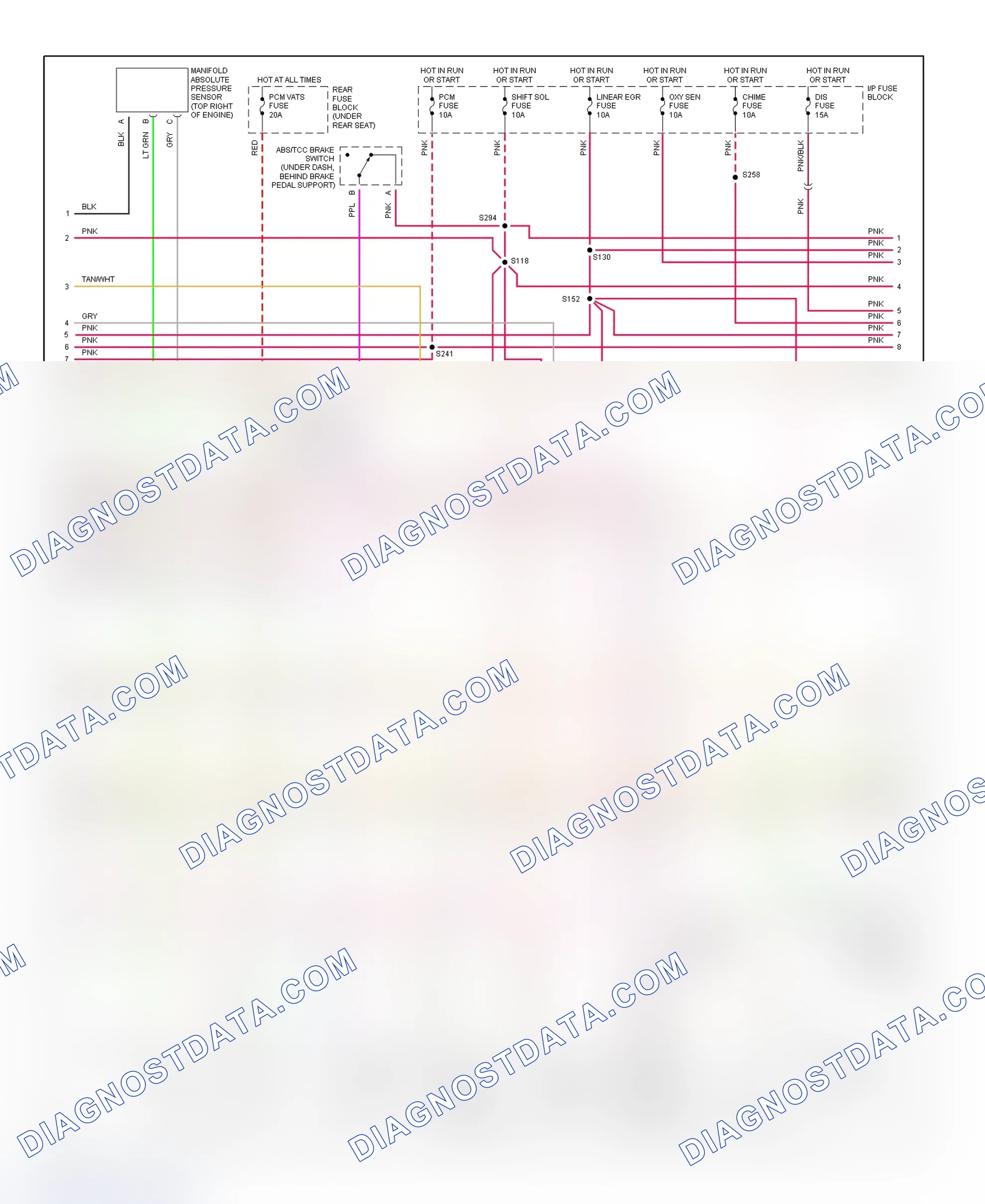 Scheme 12: PCM Wiring Diagram (Aurora - 4.0L - 2 Of 4)