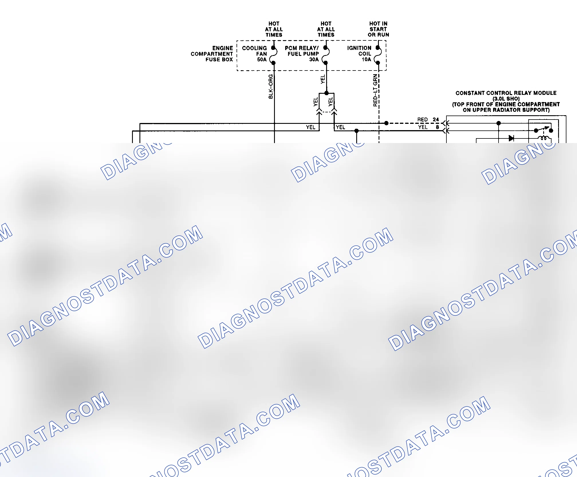 Scheme 16: Auto A/C-Heater System Wiring Diagram (Sable & Taurus - 2 Of 4)