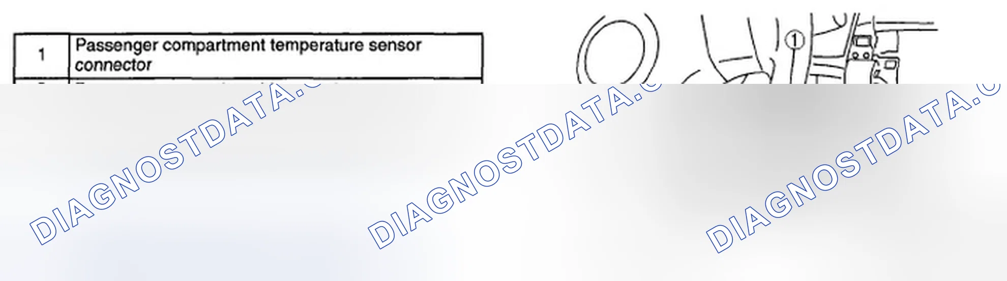 Scheme 108: PASSENGER COMPARTMENT TEMPERATURE SENSOR REMOVAL/INSTALLATION