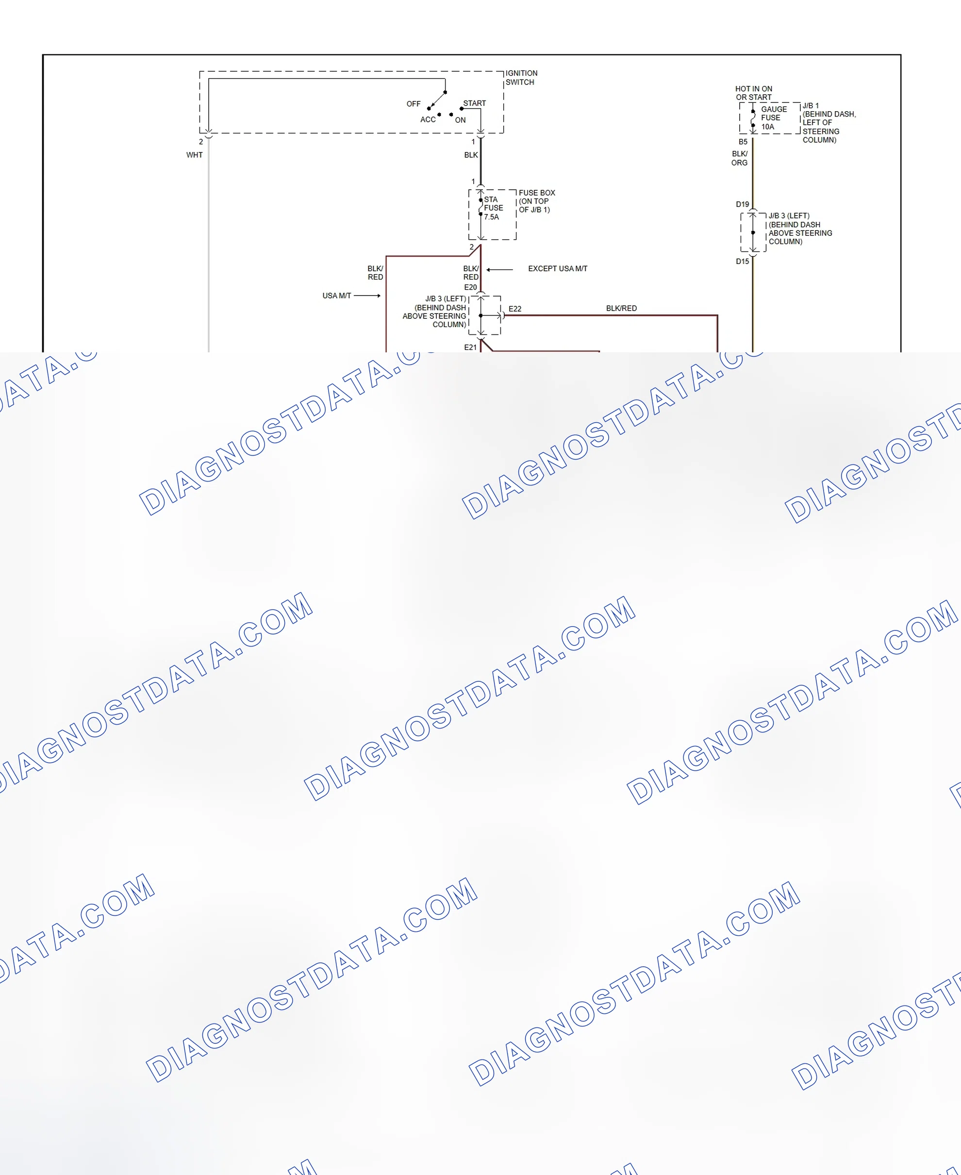 Fig. 33: Starting System Wiring Diagram (Tacoma - 2.7L)