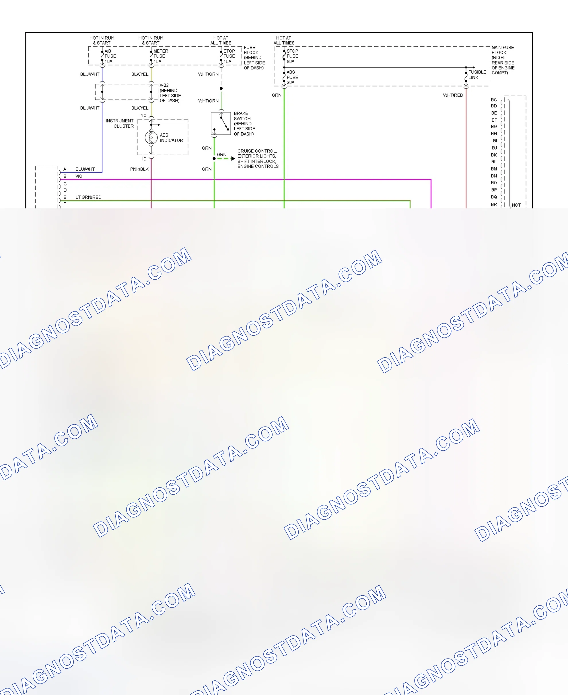 Scheme 1: Anti-Lock Brake System Wiring Diagram (1999-2000 Miata)
