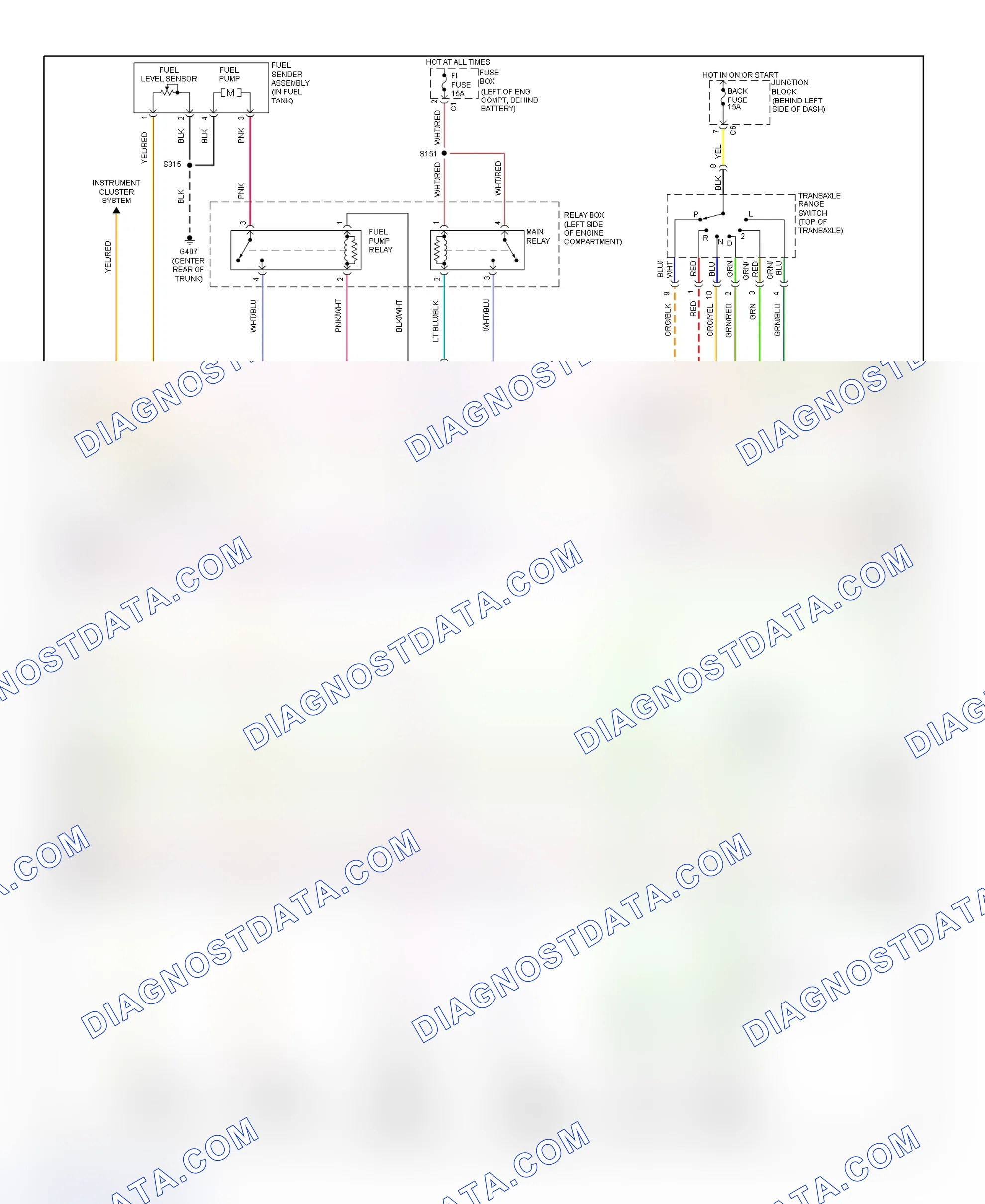 Scheme 144: PCM Wiring Diagram (Metro & Firefly (Canadian) - 1.3L - 2 Of 3)