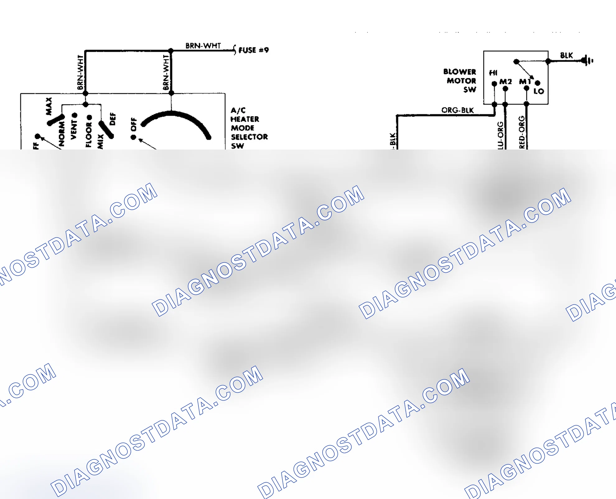 Scheme 16: 1986 A/C-Heater Wiring Diagram (Bronco & "F" Series)
