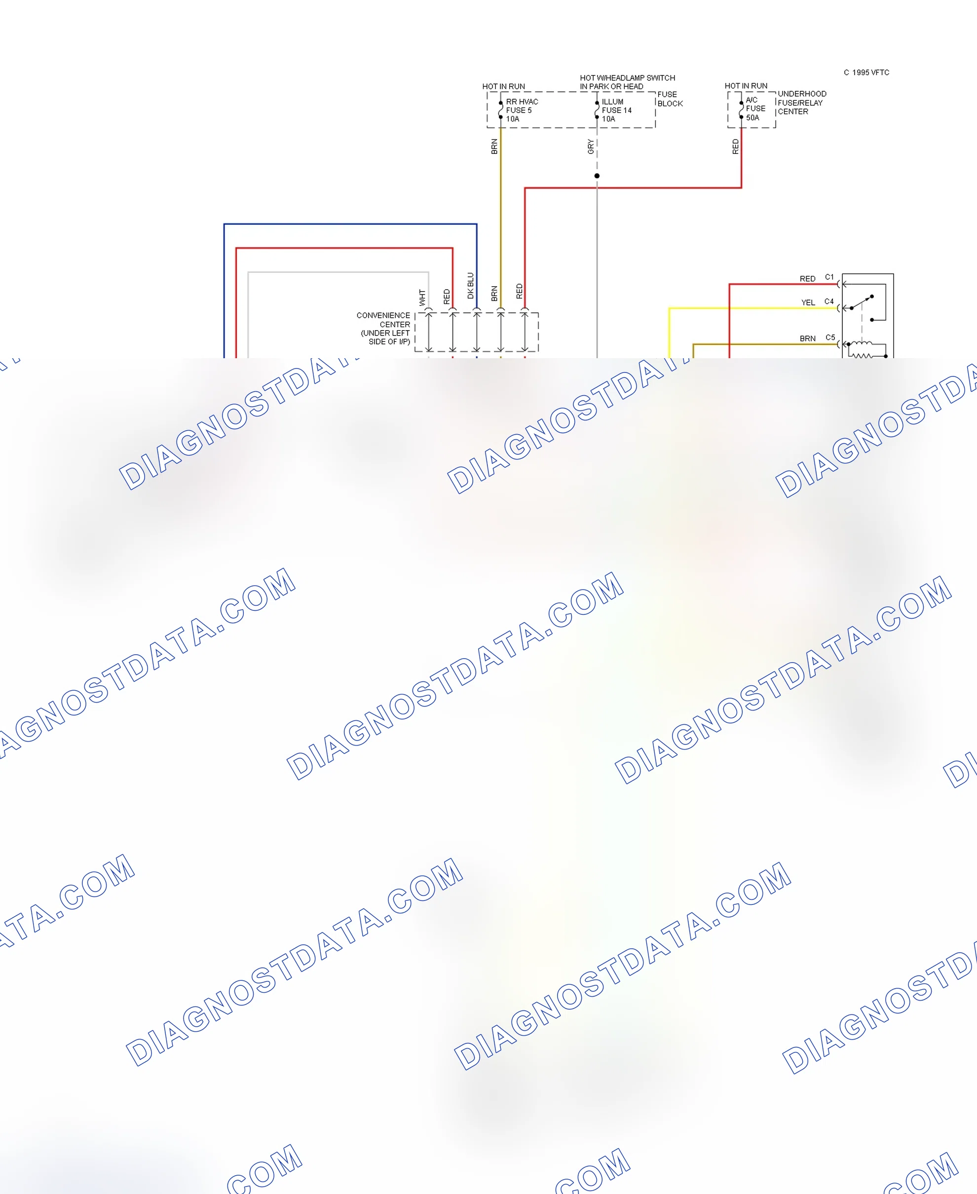 Fig. 6: Rear Heater System Wiring Diagram