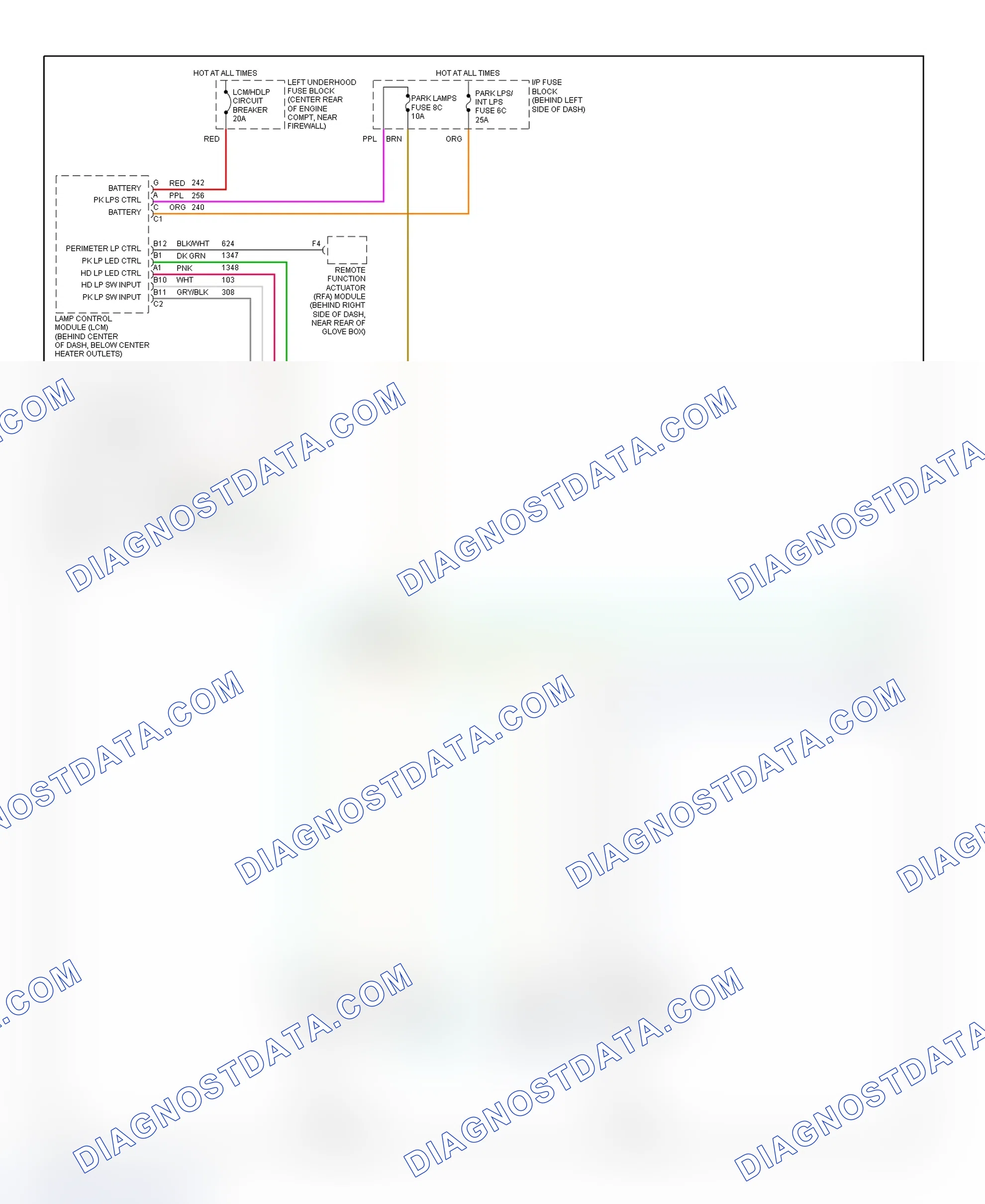 Scheme 27: Exterior Lights Wiring Diagram (LeSabre - 1 Of 2)