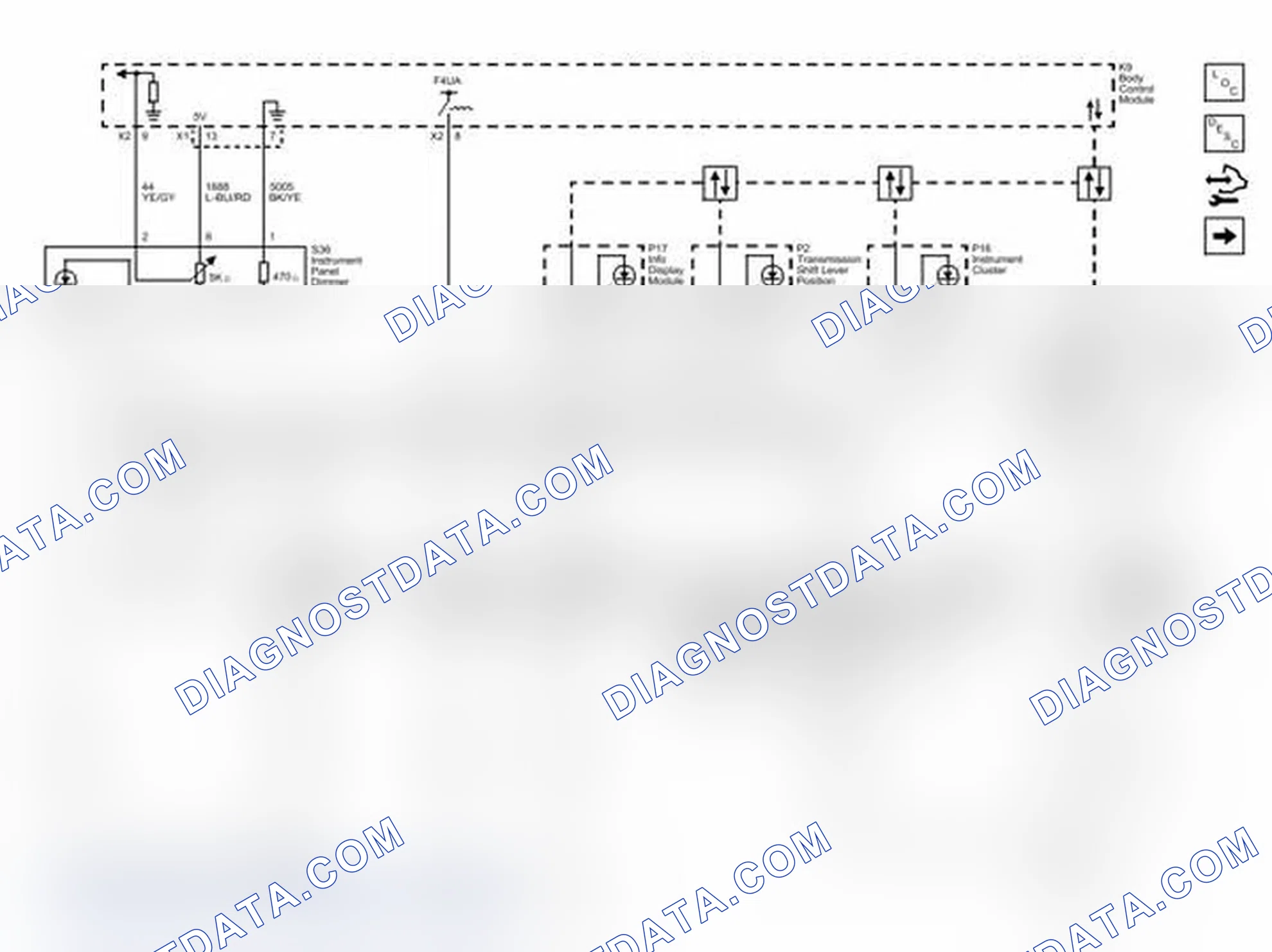 Scheme 10: Controls and Instrument Panel Lamps