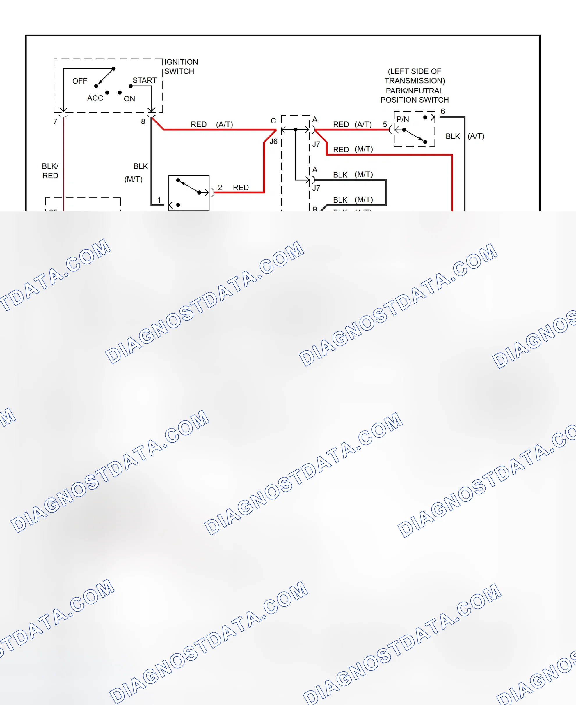 Fig. 30: Starting System Wiring Diagram (RAV4)