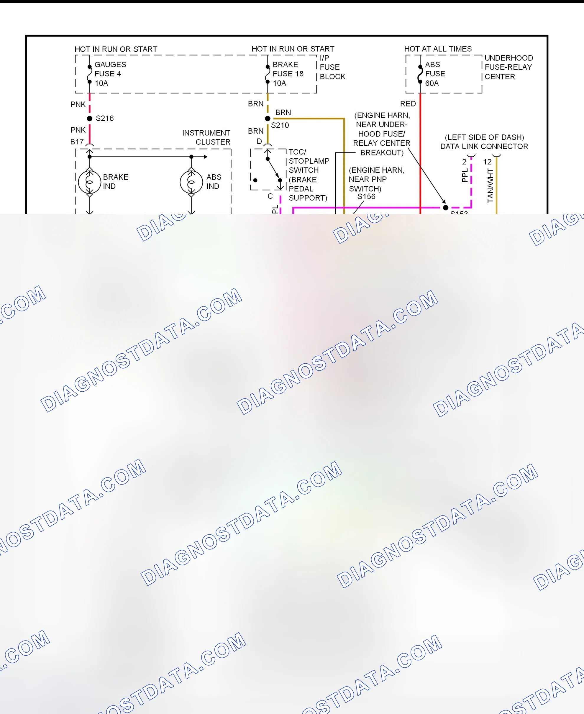 Scheme 5: 4WAL Brake System Wiring Diagram (1998 G-Van, Express & Savana - Diesel)