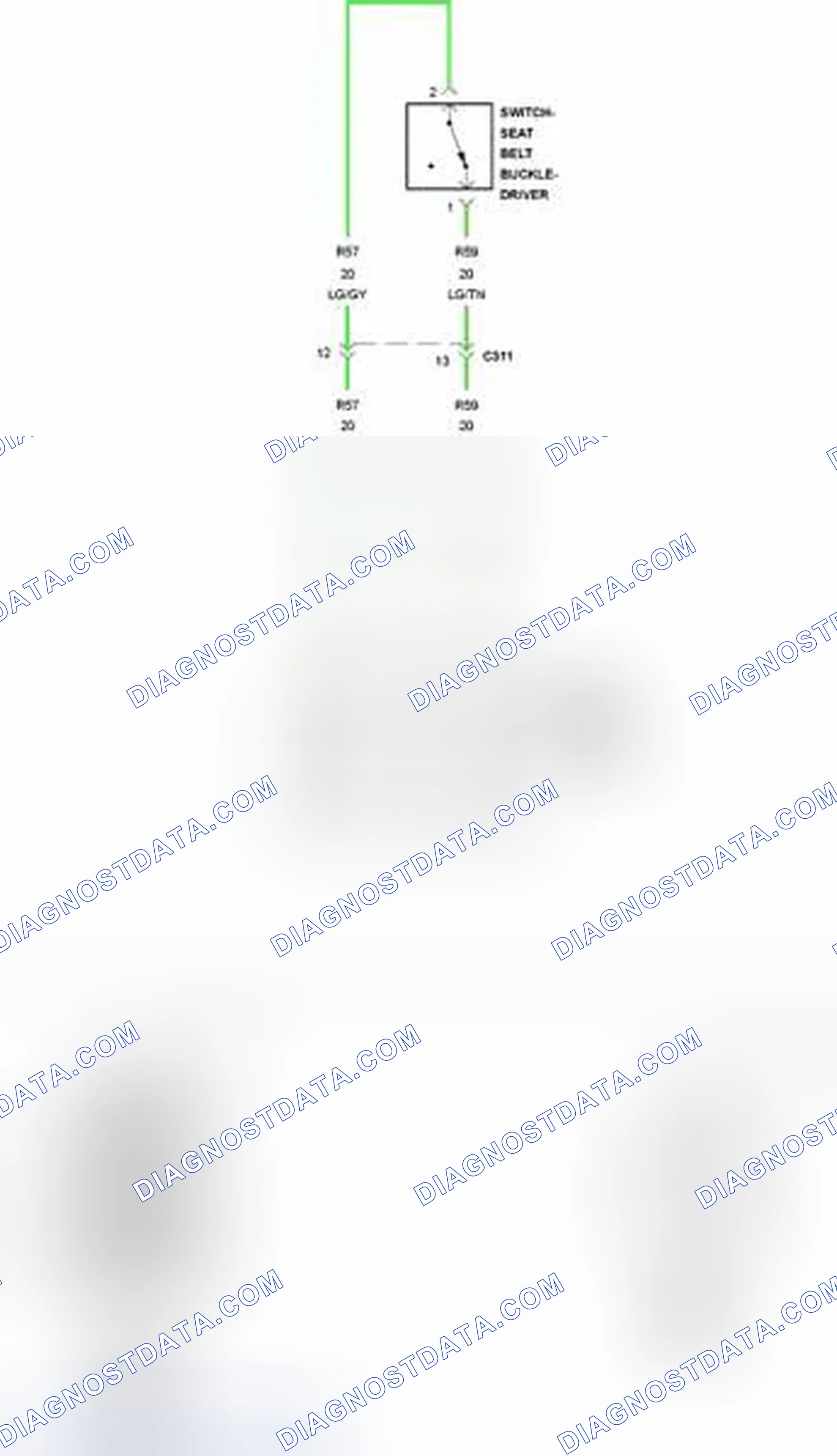 Scheme 117: B0050-11-DRIVER SEATBELT SENSOR - CIRCUIT SHORT TO GROUND