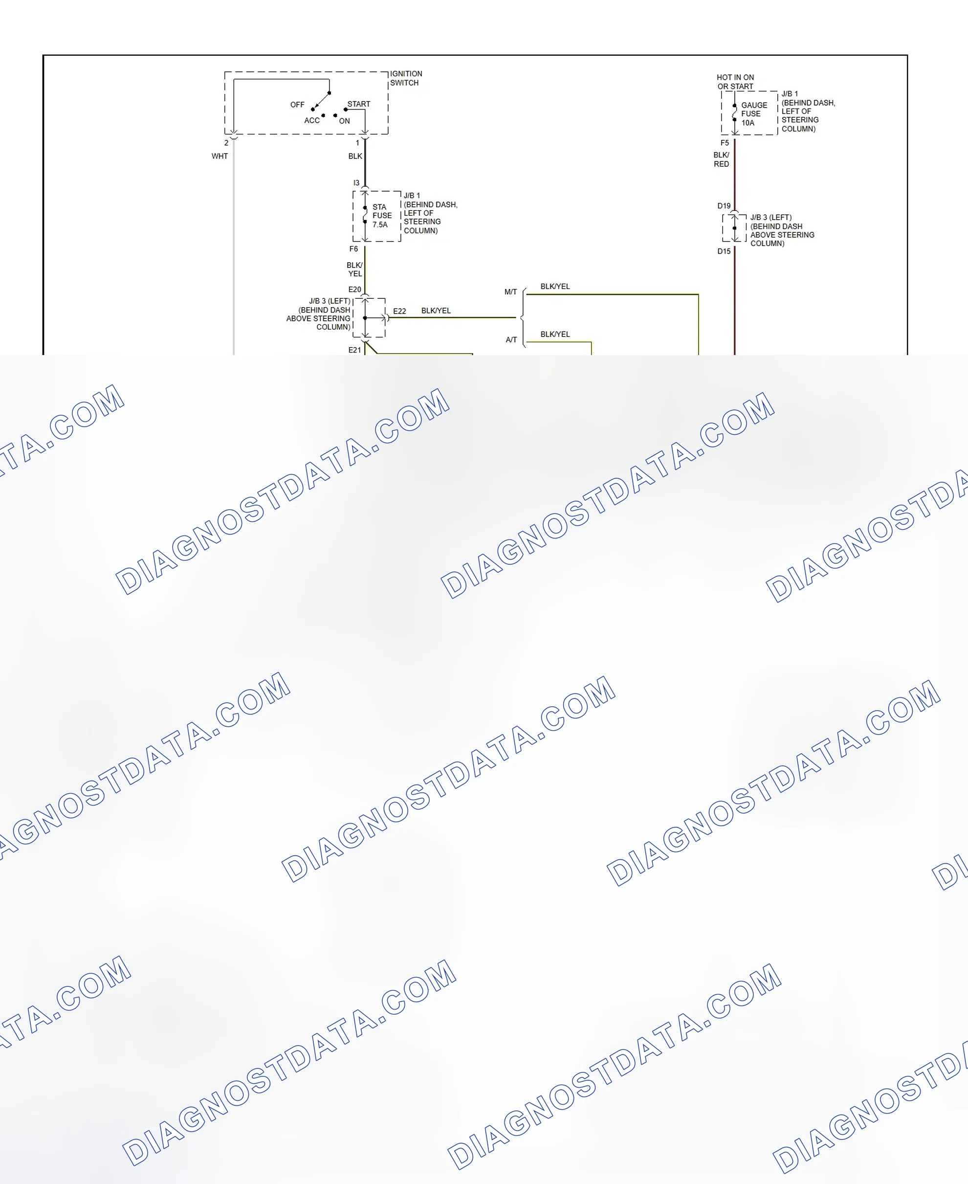 Fig. 33: Starting System Wiring Diagram (Tacoma)